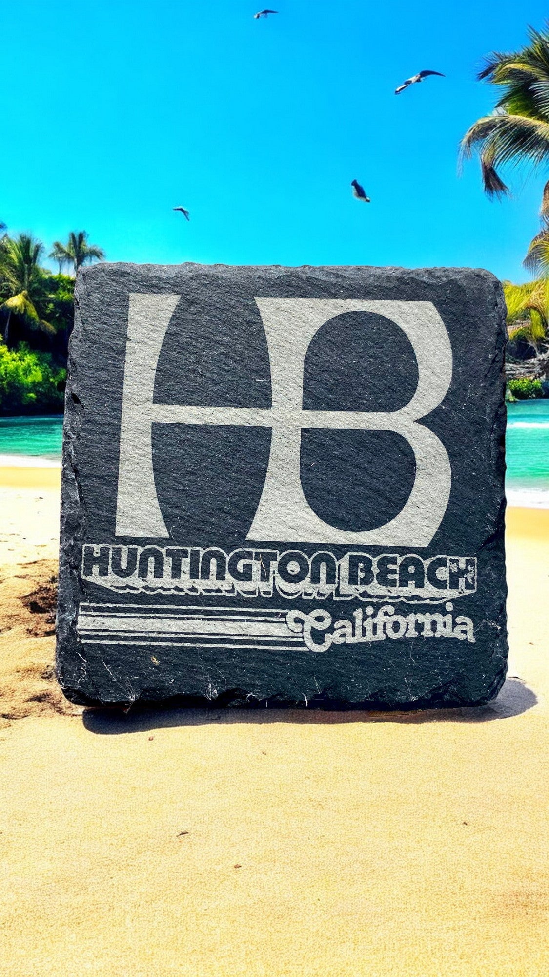 Huntington Beach Slate Coasters