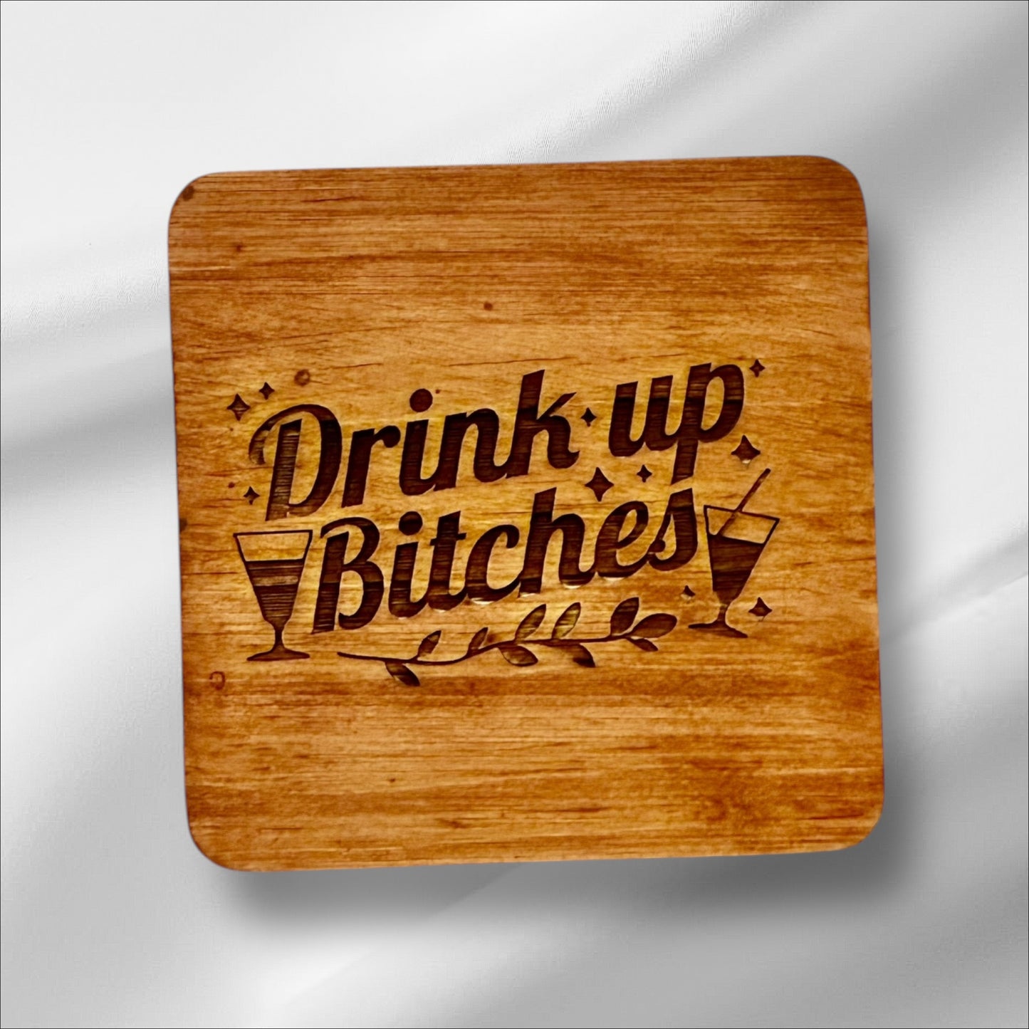 Wine Lover’s Wooden Coasters – Fun & Stylish Gift for Wine Enthusiasts