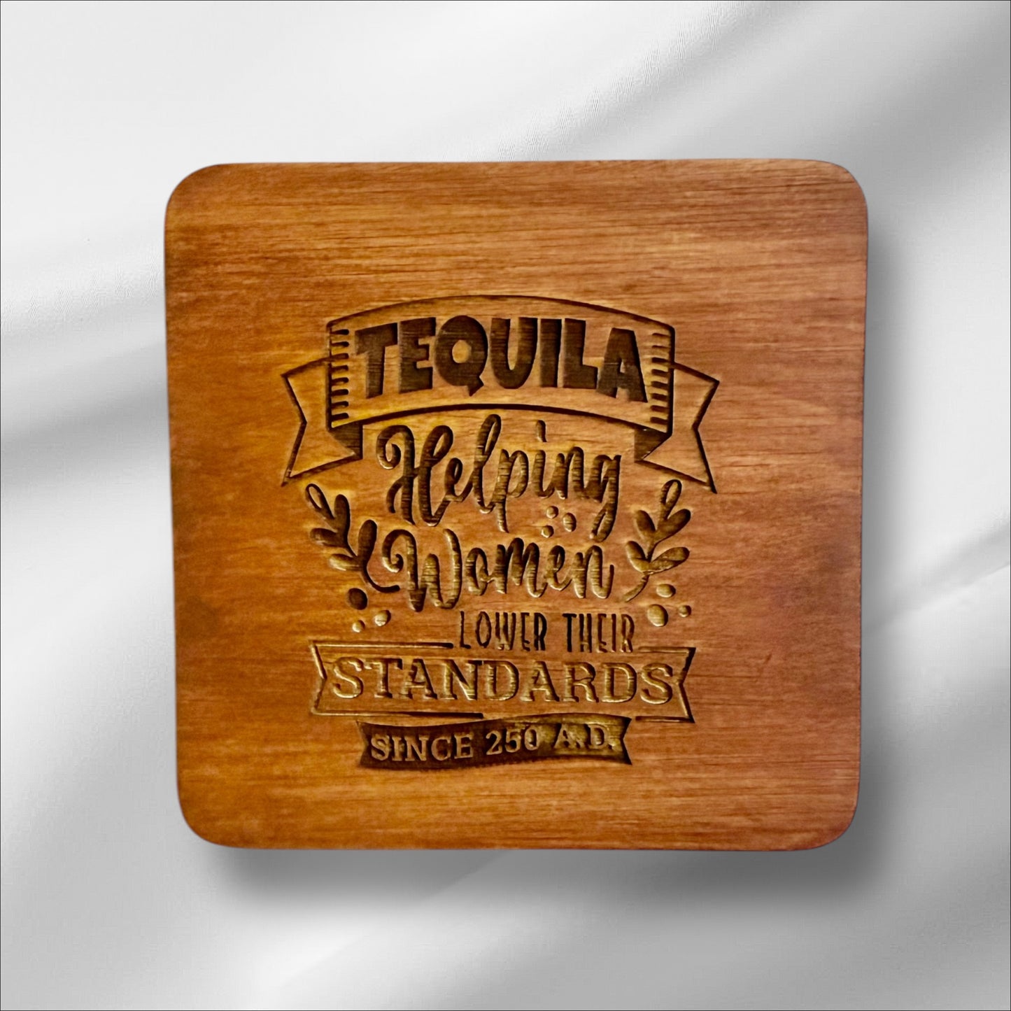 Wine Lover’s Wooden Coasters – Fun & Stylish Gift for Wine Enthusiasts