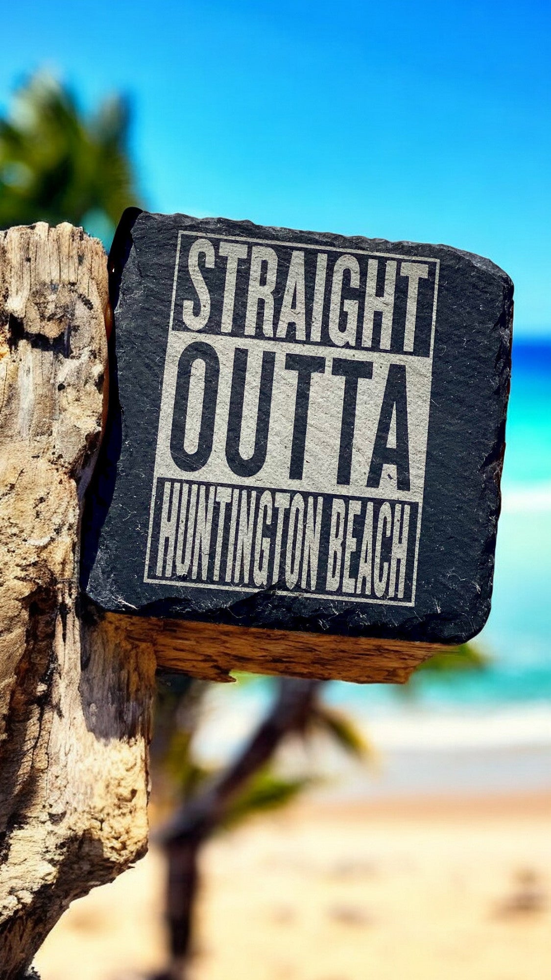 Huntington Beach Slate Coasters