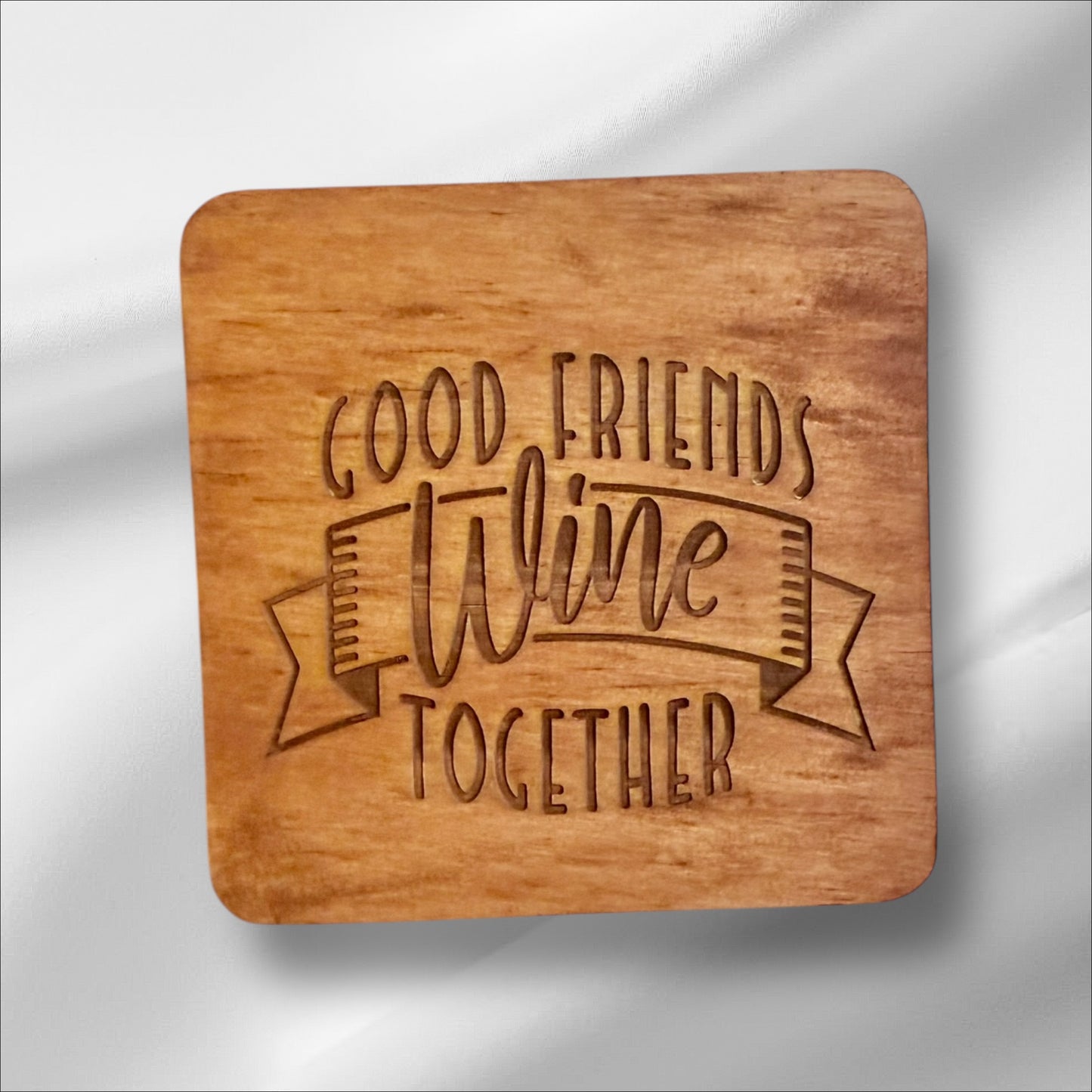 Wine Lover’s Wooden Coasters – Fun & Stylish Gift for Wine Enthusiasts