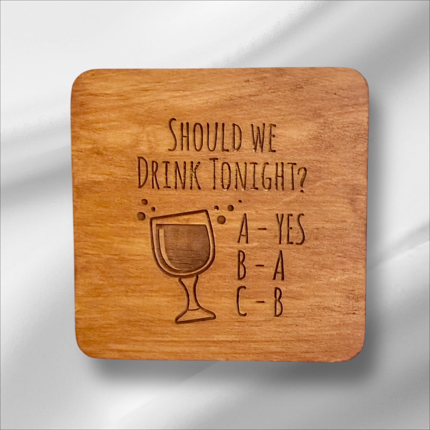 Wine Lover’s Wooden Coasters – Fun & Stylish Gift for Wine Enthusiasts