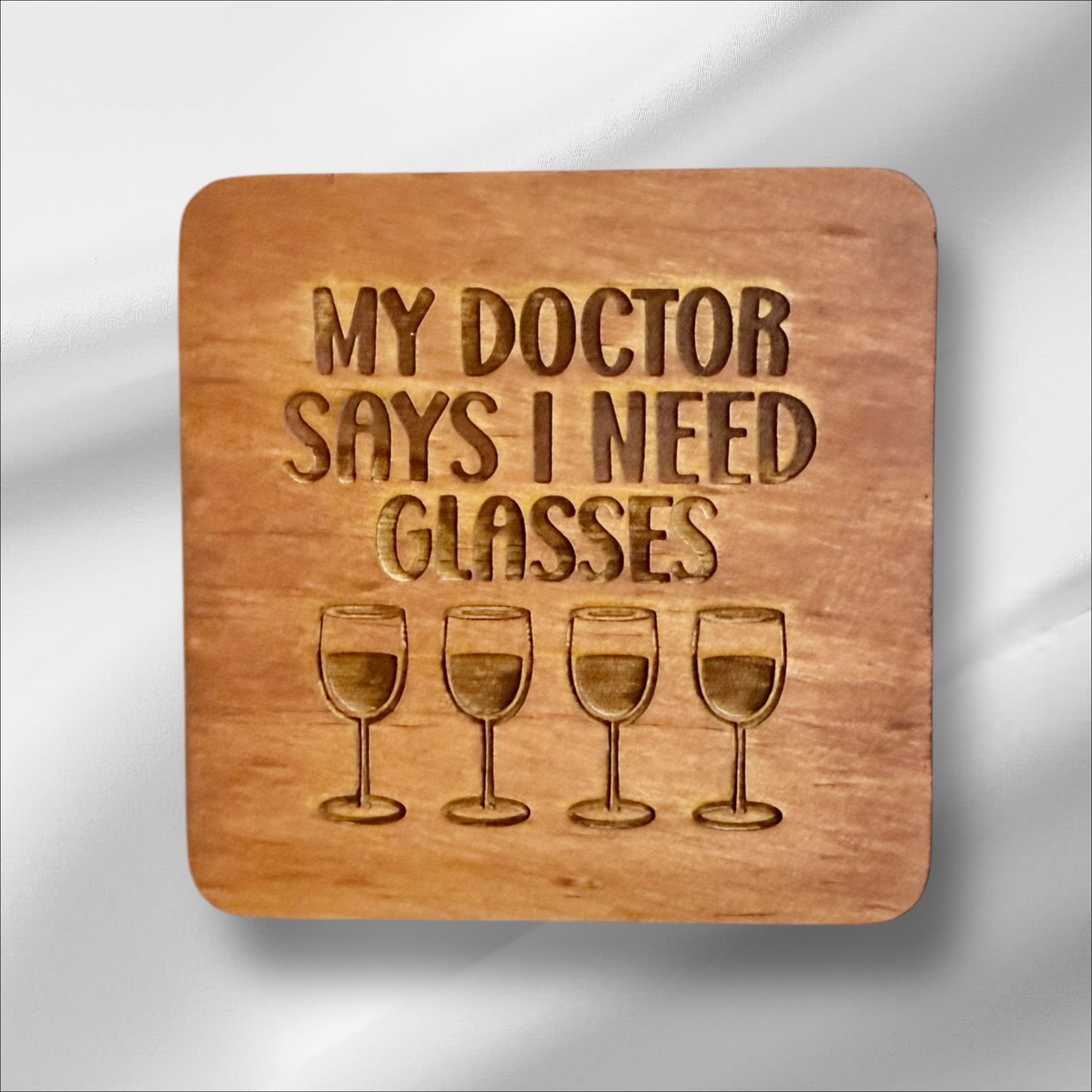 Wine Lover’s Wooden Coasters – Fun & Stylish Gift for Wine Enthusiasts