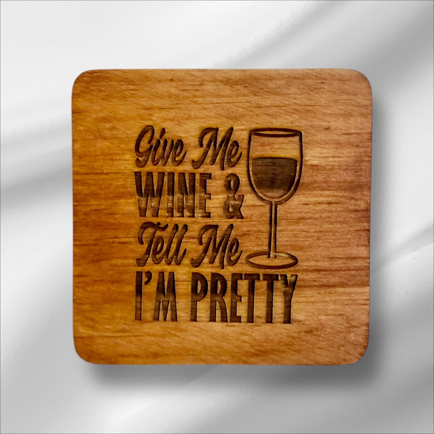 Wine Lover’s Wooden Coasters – Fun & Stylish Gift for Wine Enthusiasts