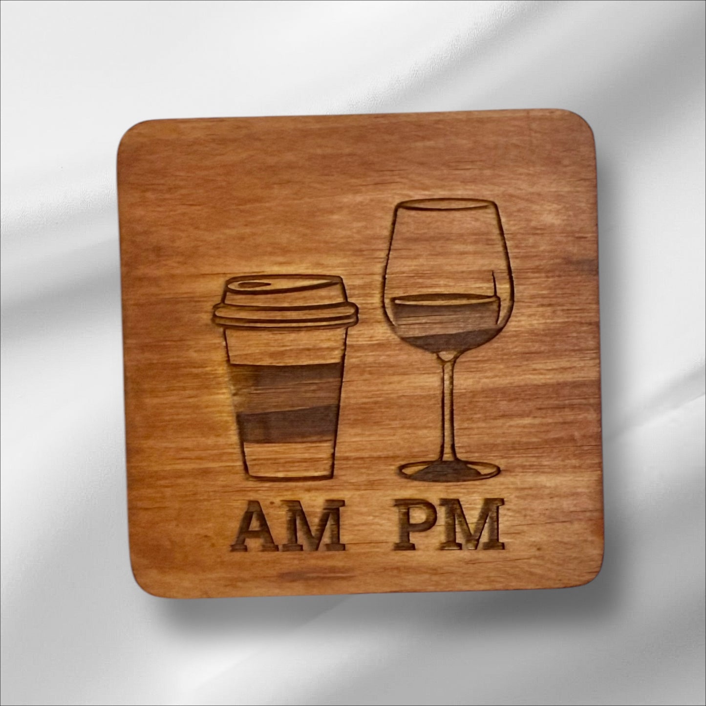 Wine Lover’s Wooden Coasters – Fun & Stylish Gift for Wine Enthusiasts