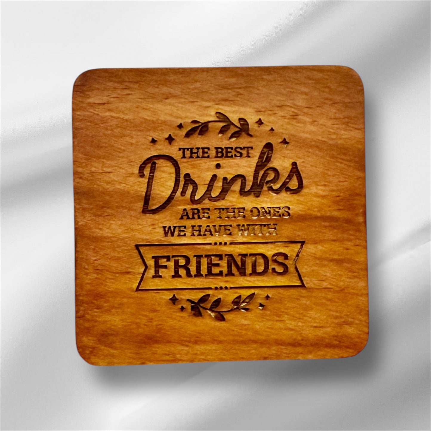 Wine Lover’s Wooden Coasters – Fun & Stylish Gift for Wine Enthusiasts