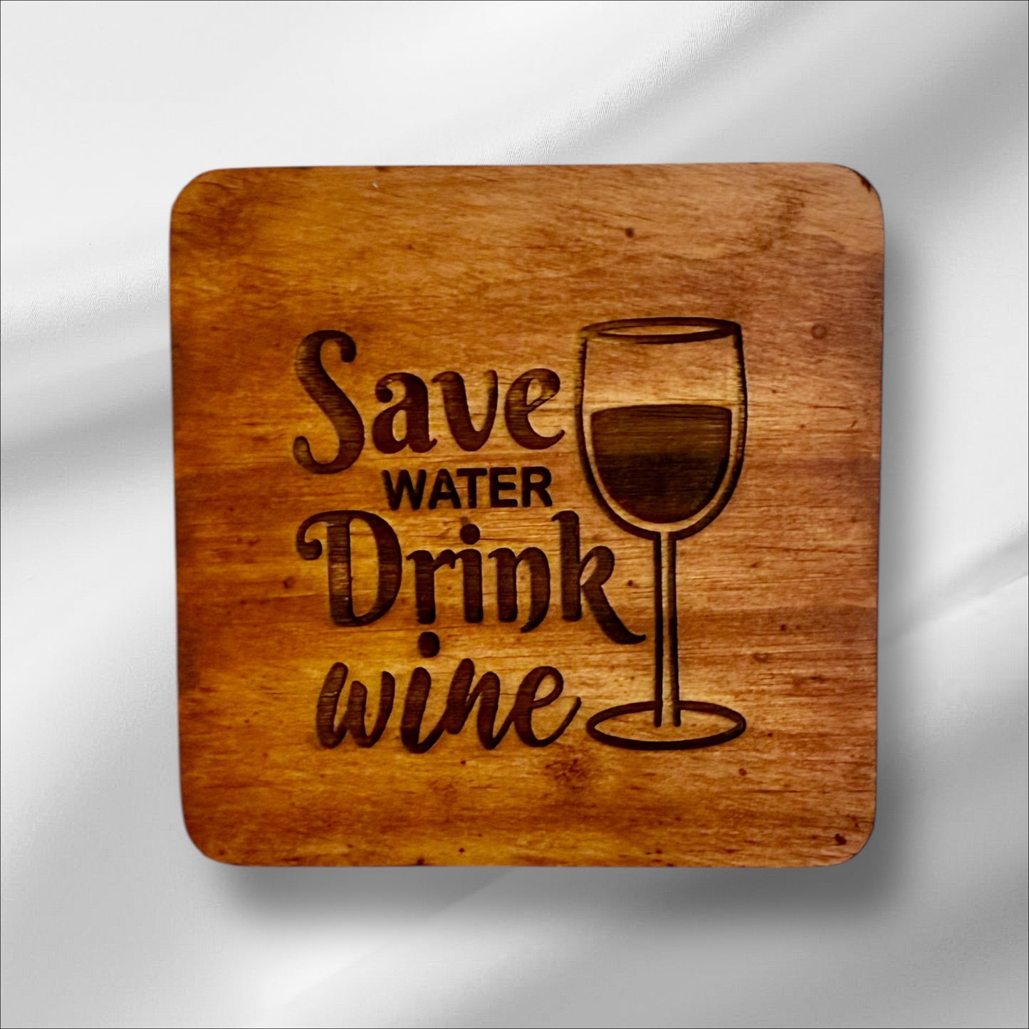 Wine Lover’s Wooden Coasters – Fun & Stylish Gift for Wine Enthusiasts