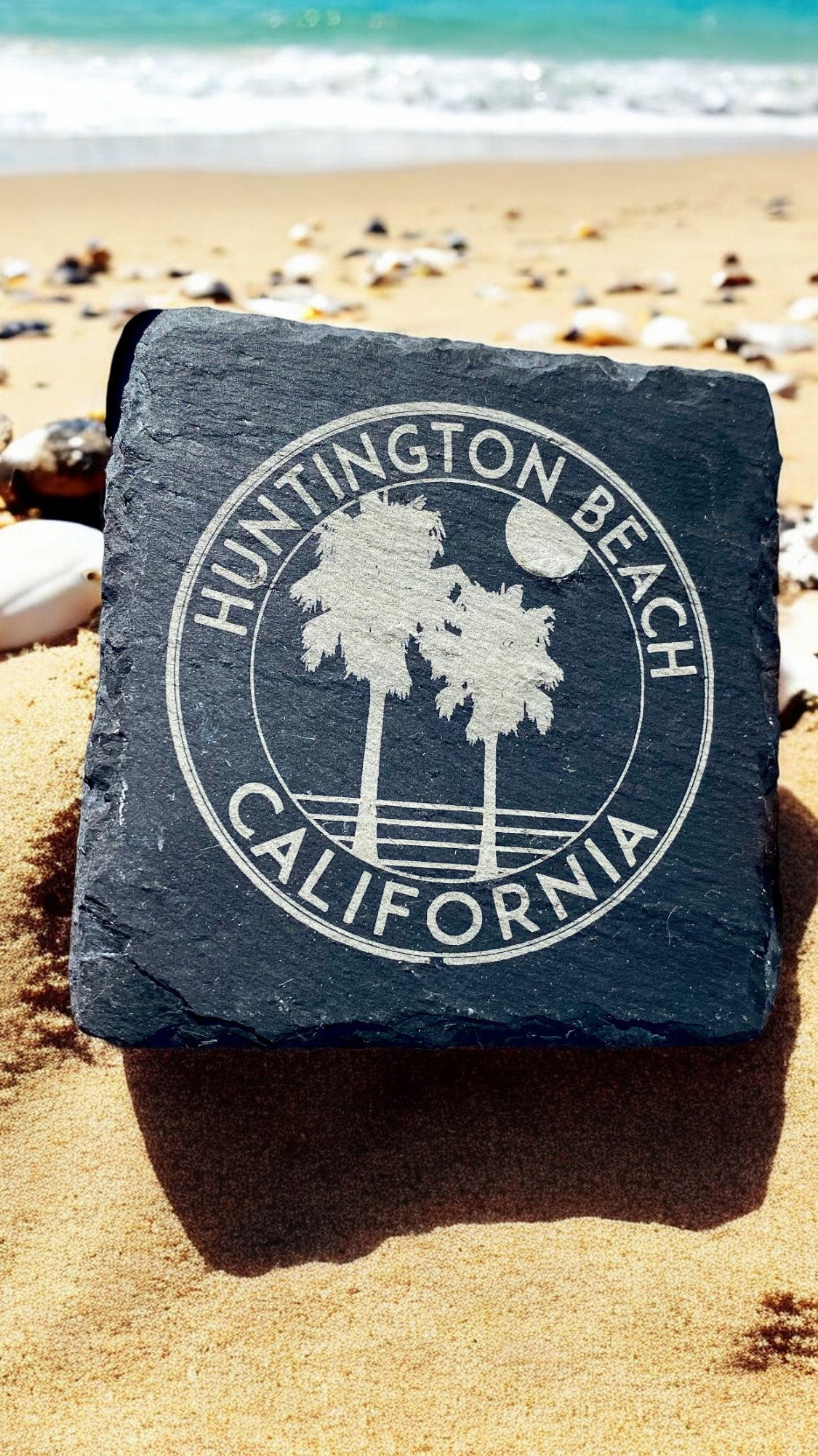Huntington Beach Slate Coasters