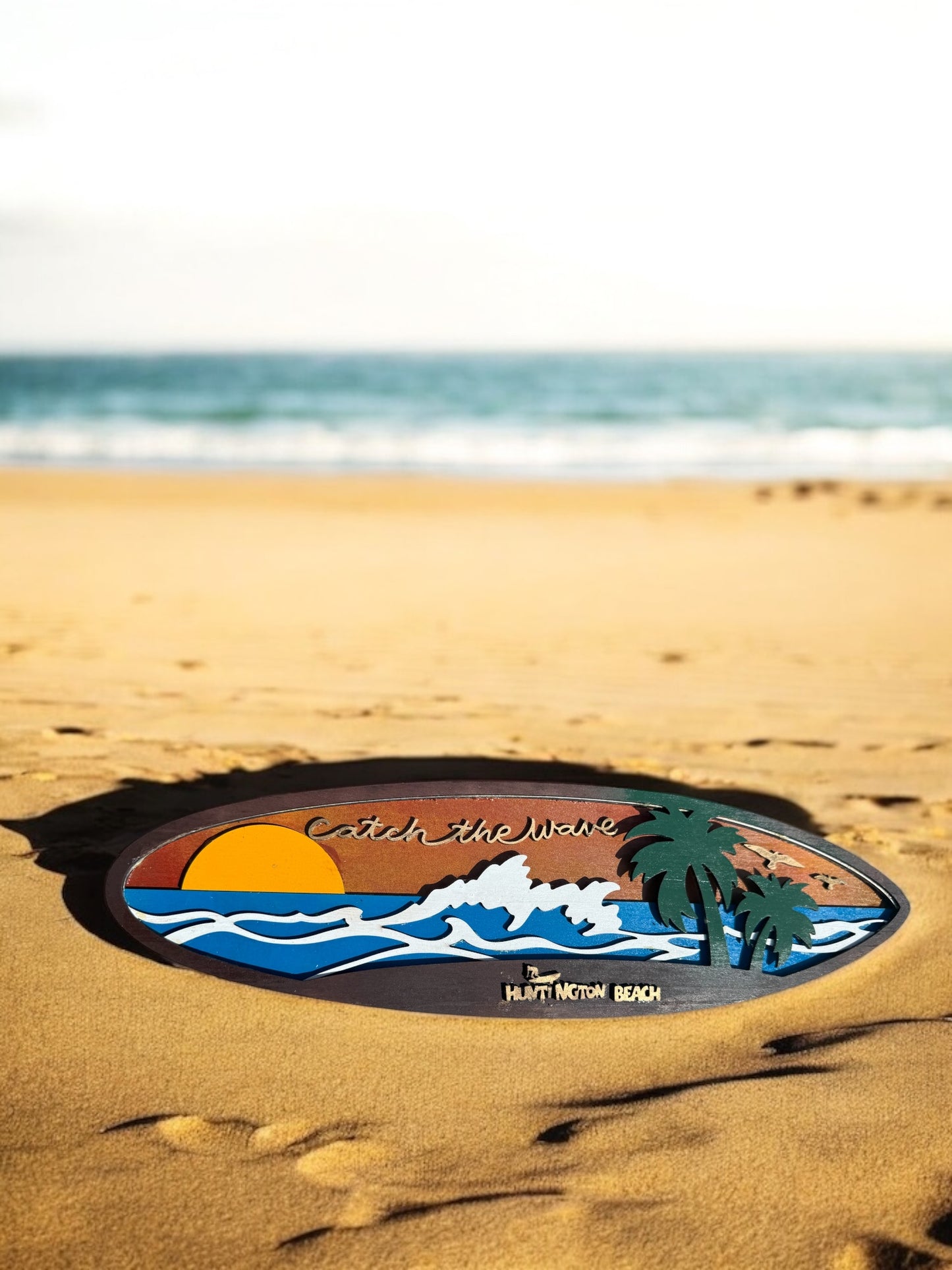 Wooden Surfboard Wall Decor