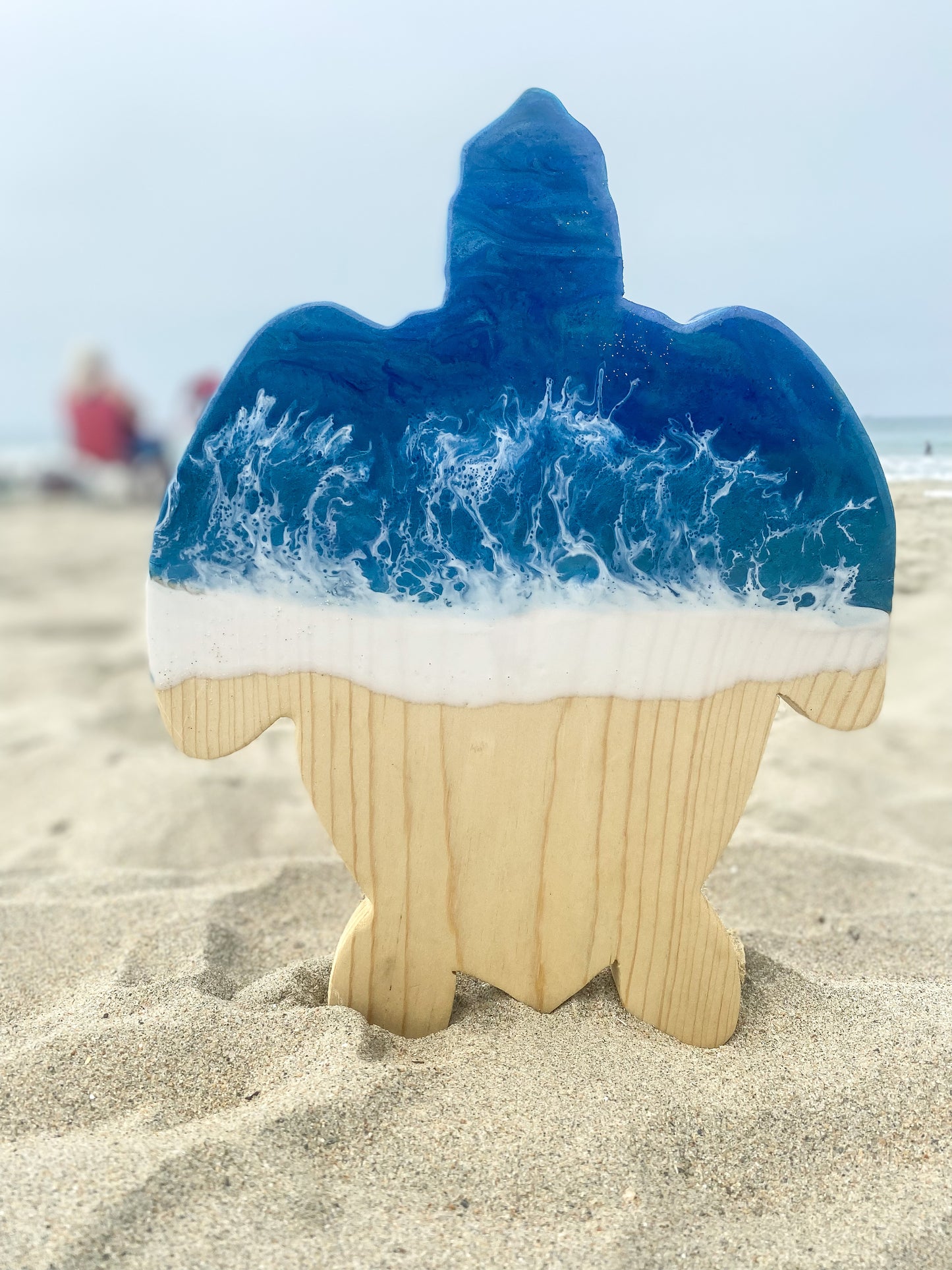 3D Ocean Resin Waves Sea Turtle Charcuterie Board | Home Decor Resin Ocean with Sand Resin Theme Cheeseboard | Wedding 3 Different Styles - Omagoodness Art Shop