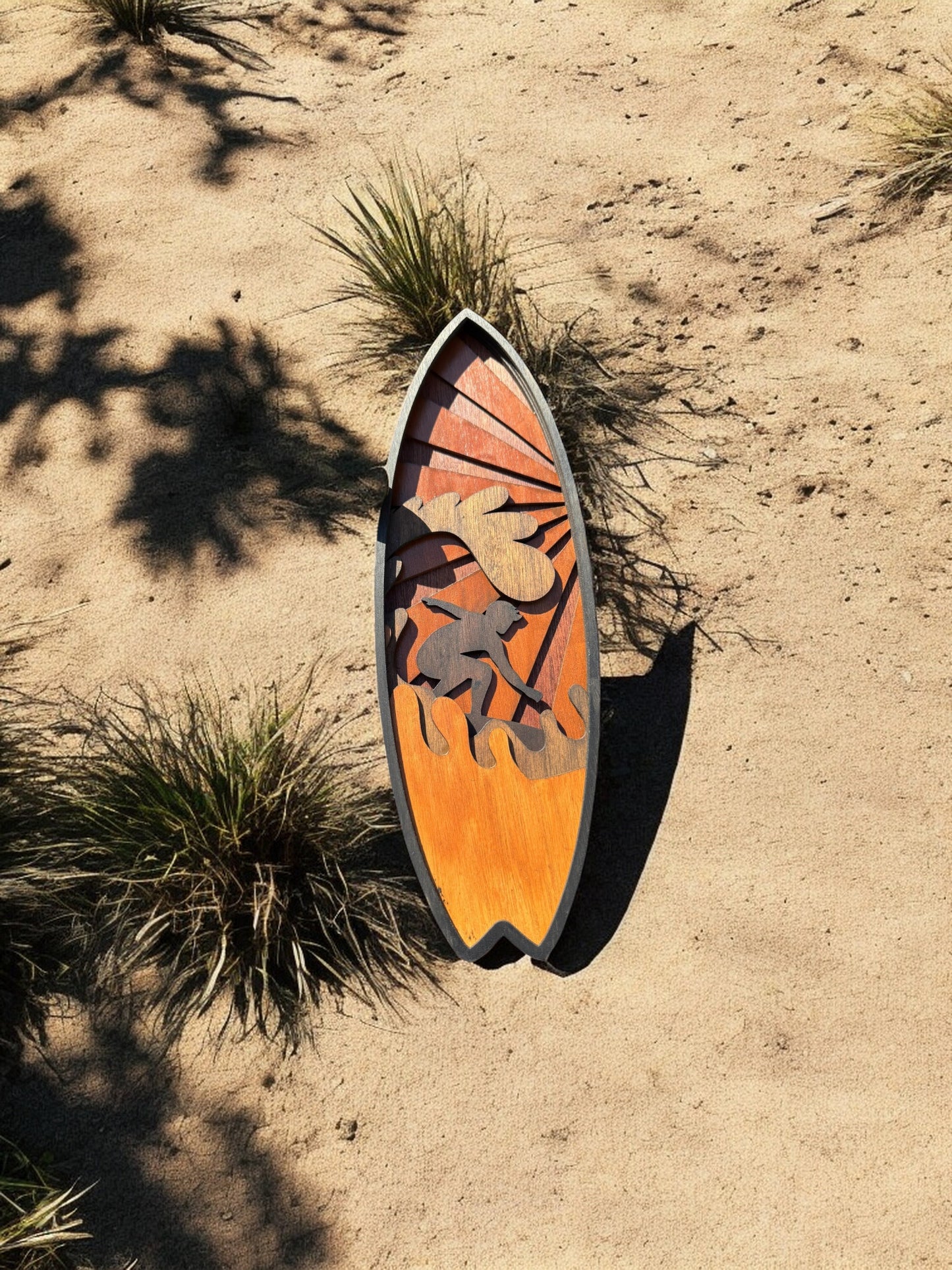 Wooden Surfboard Wall Decor
