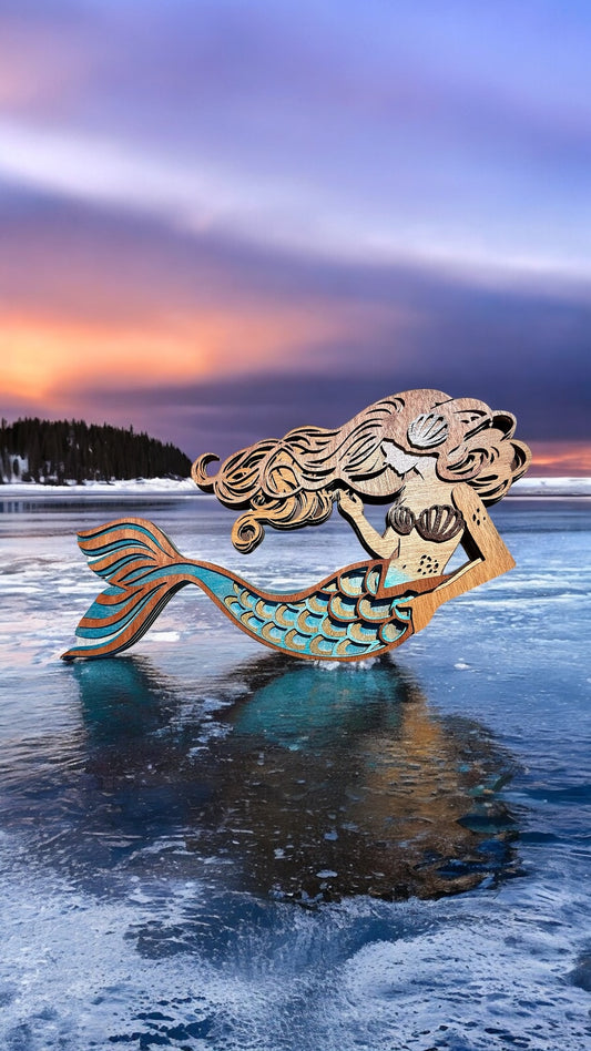 Unique Wooden Mermaid Decor