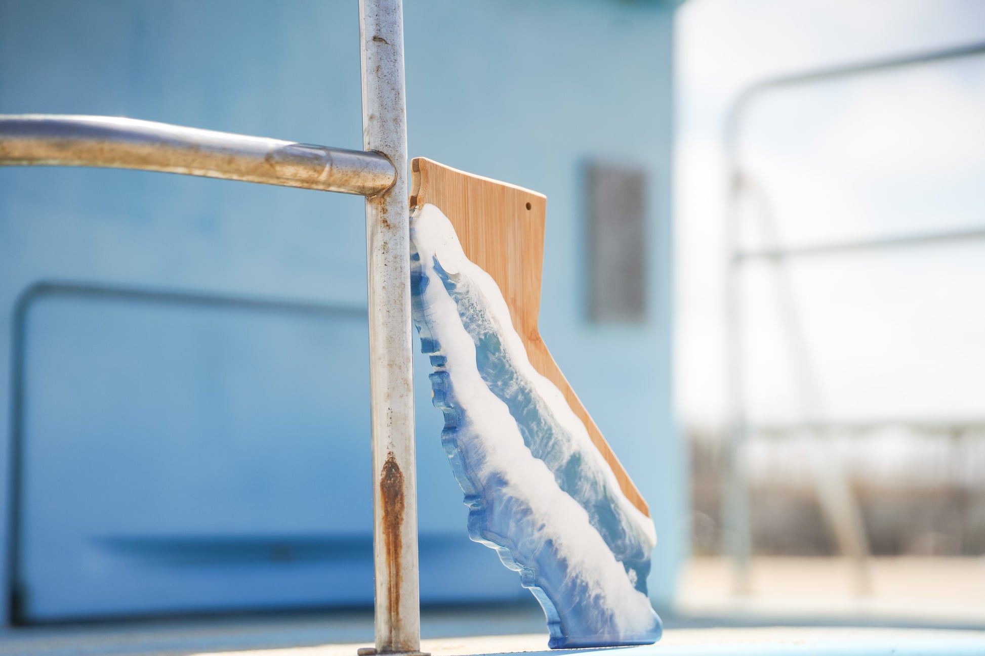 California Rustic Board Charcuterie Board Ocean Resin Art Board Christmas Gifts California Coast - Omagoodness Art Shop