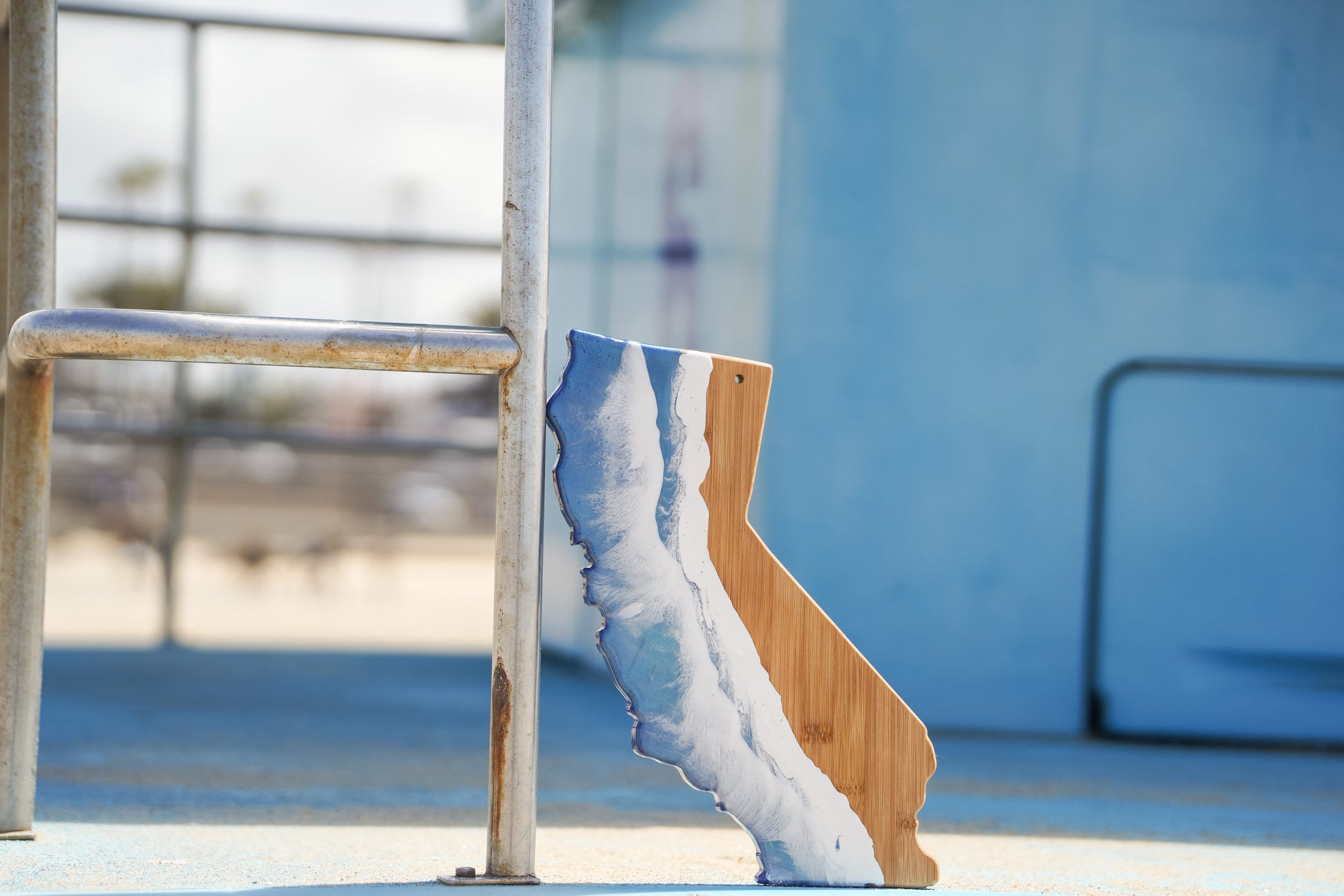 California Rustic Board Charcuterie Board Ocean Resin Art Board Christmas Gifts California Coast - Omagoodness Art Shop