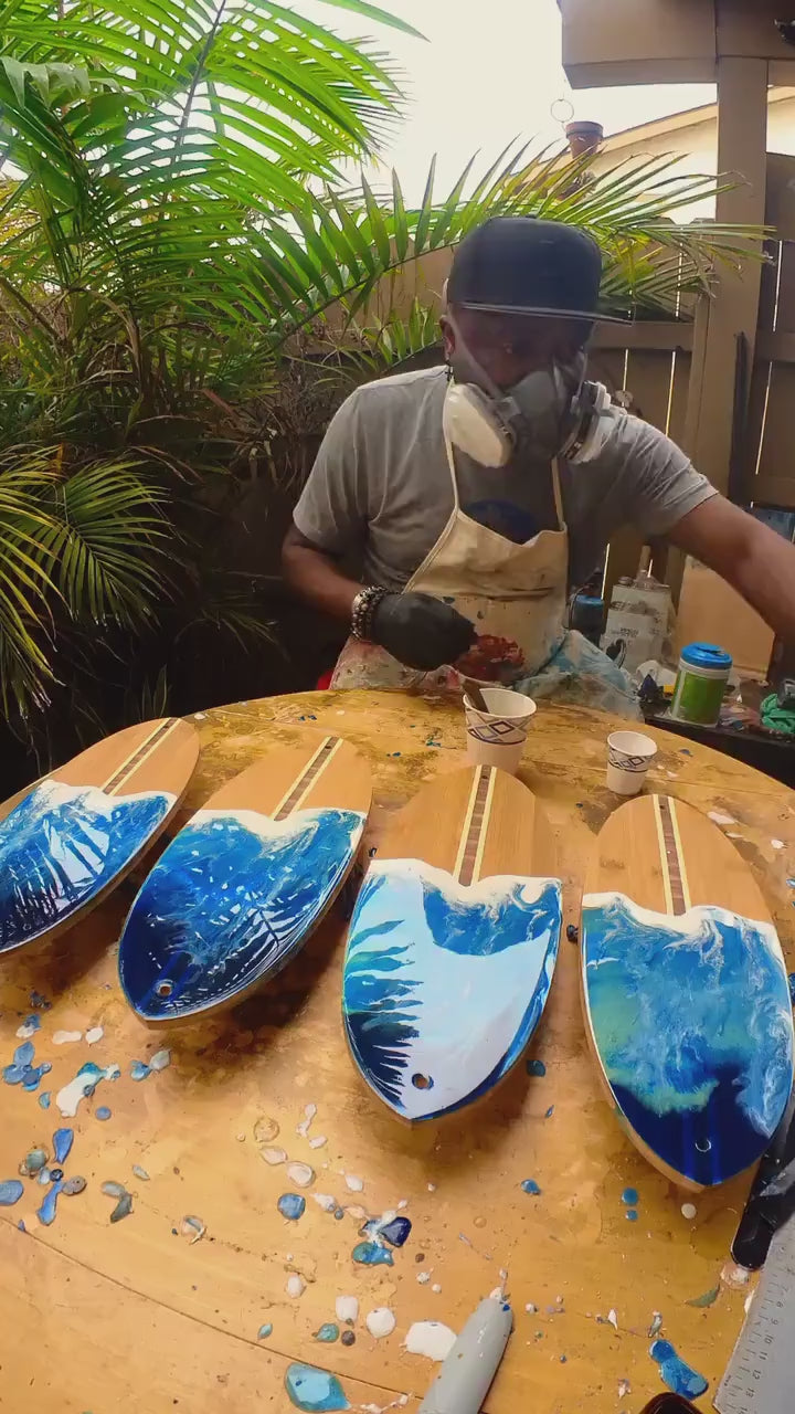 Handcrafted Mini Surfboard Ocean Resin Wave Bottle Opener