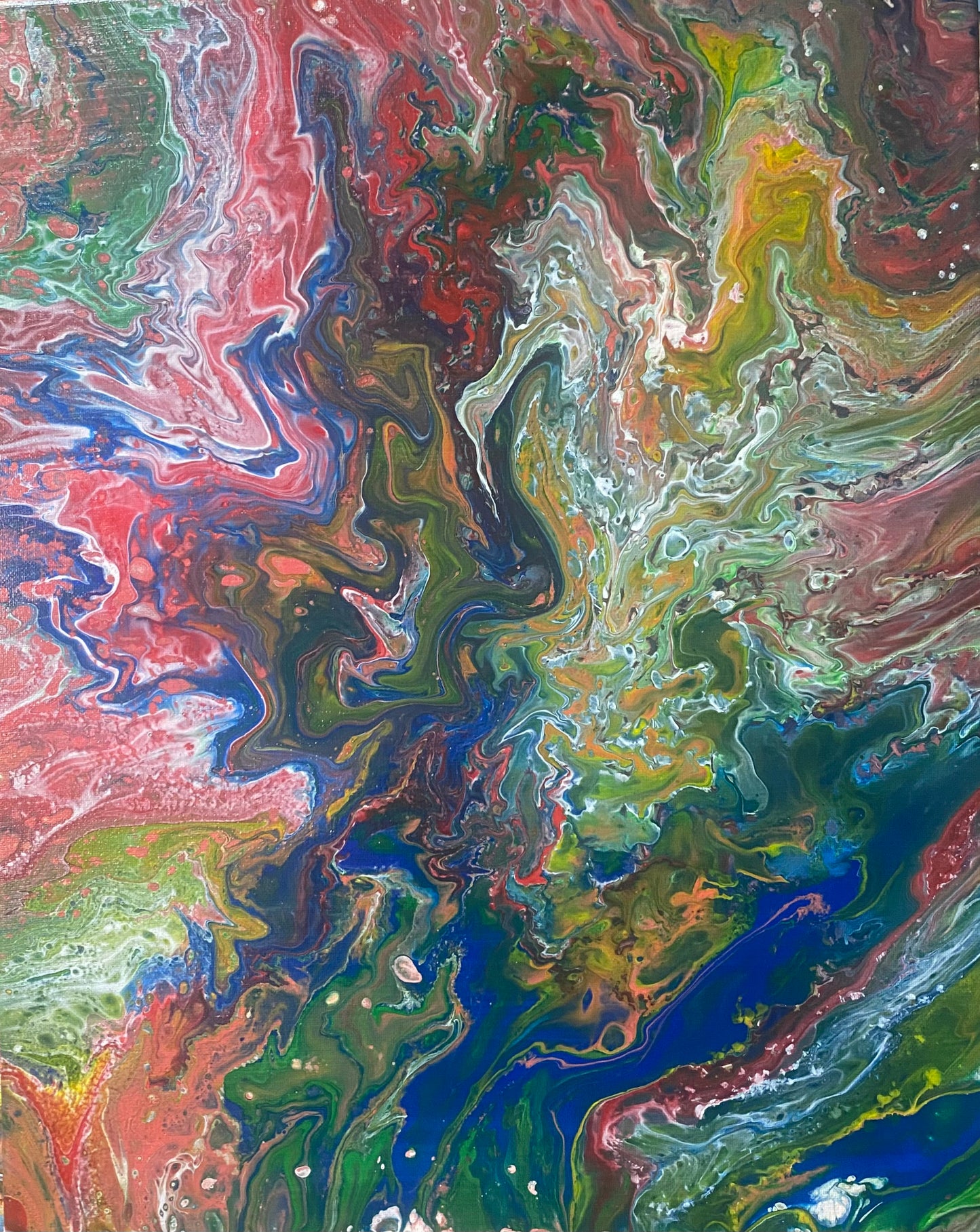 Beautiful Artwork | Handmade | Acrylic Pouring | Swipe Pour Technique | 20 x16 inch canvas - Omagoodness Art Shop