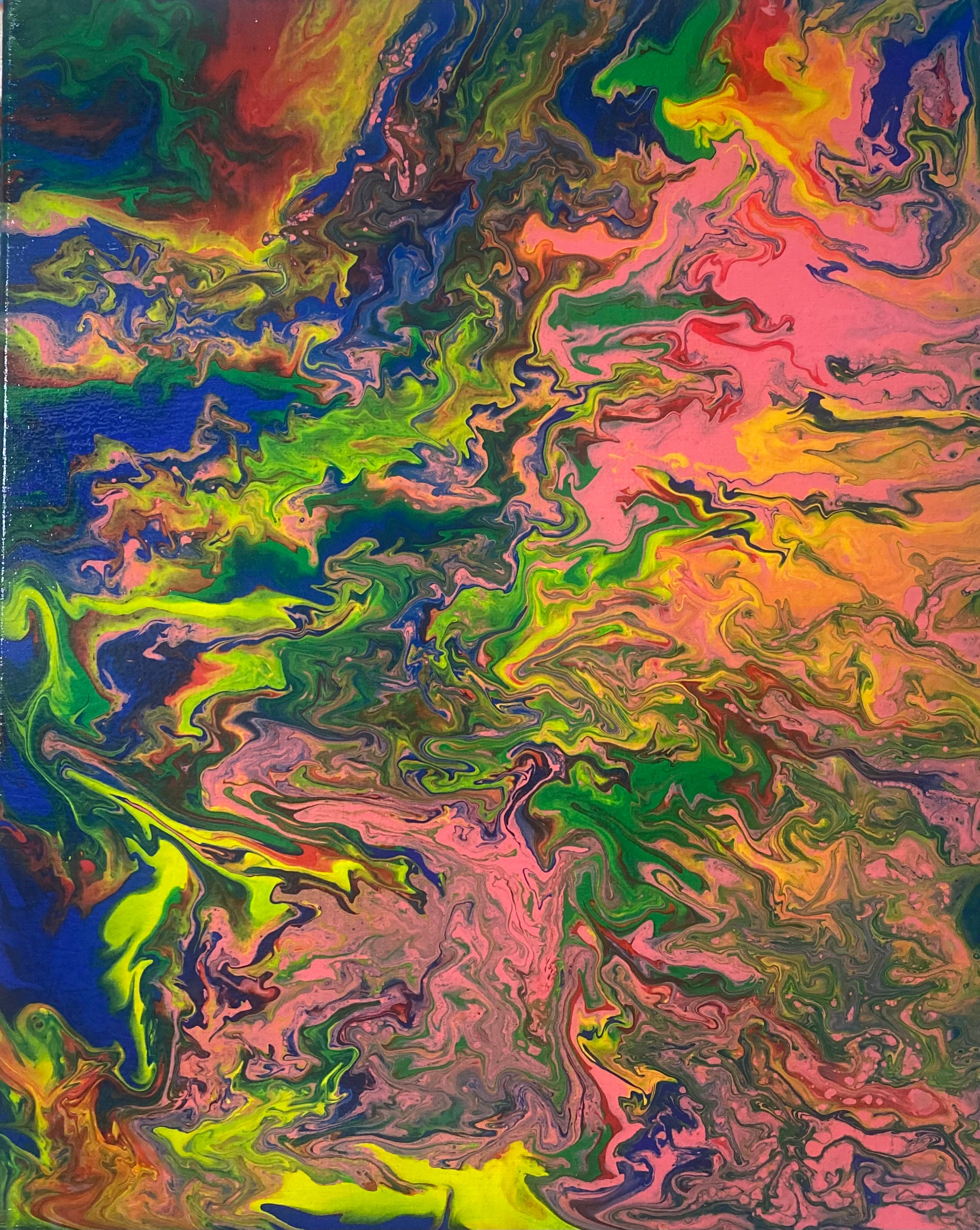 Beautiful Artwork | Handmade | Acrylic Pouring | Swipe Pour Technique | 20 x16 inch canvas - Omagoodness Art Shop