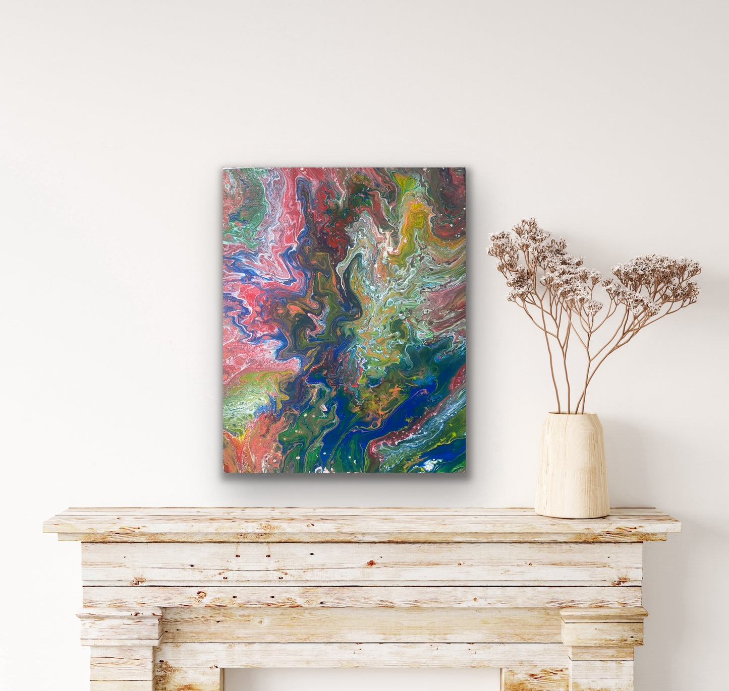 Beautiful Artwork | Handmade | Acrylic Pouring | Swipe Pour Technique | 20 x16 inch canvas - Omagoodness Art Shop