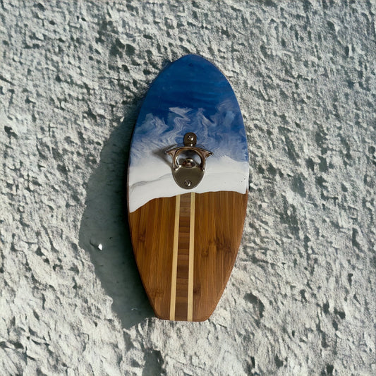 Handcrafted Mini Surfboard Ocean Resin Wave Bottle Opener
