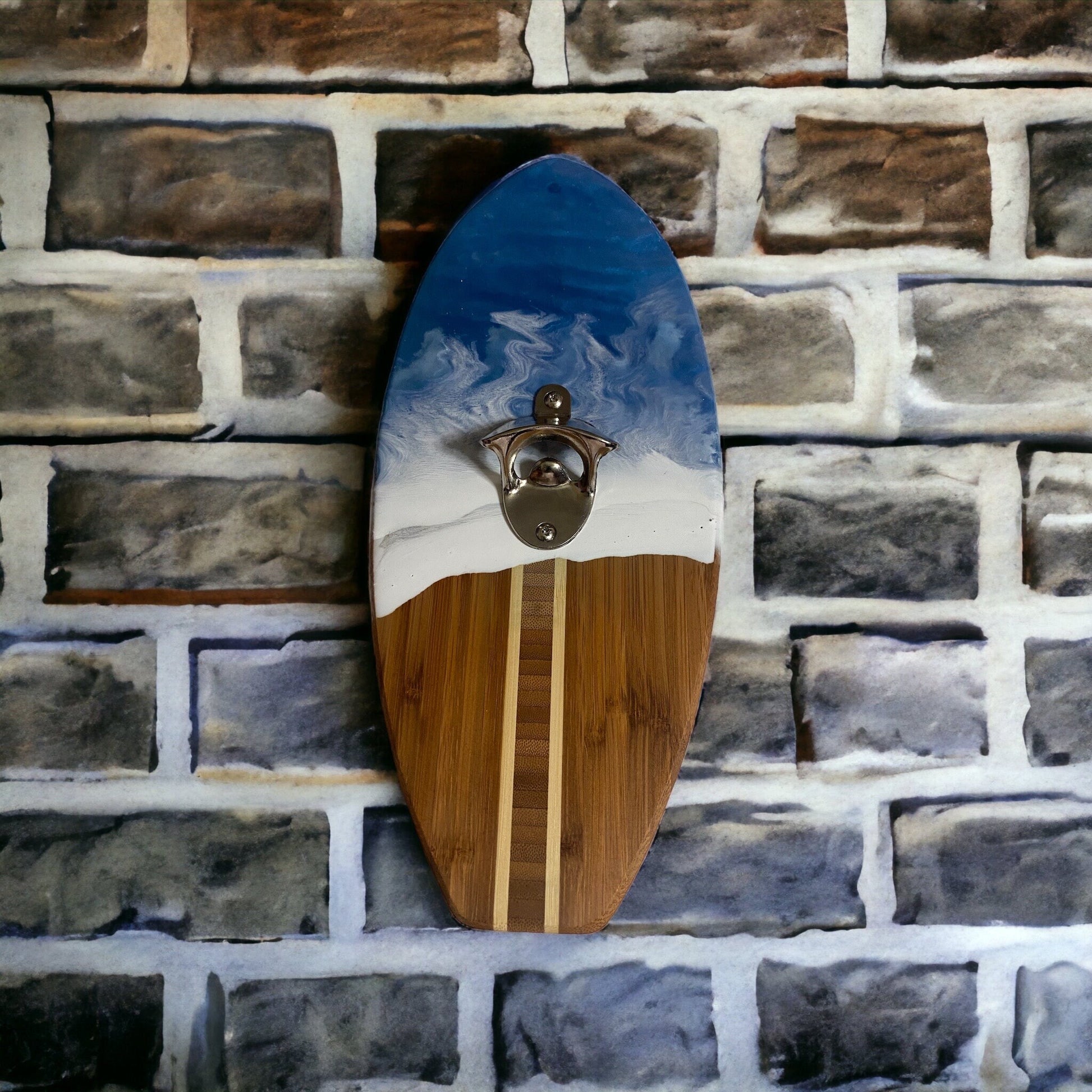 Handcrafted Mini Surfboard Ocean Resin Wave Bottle Opener
