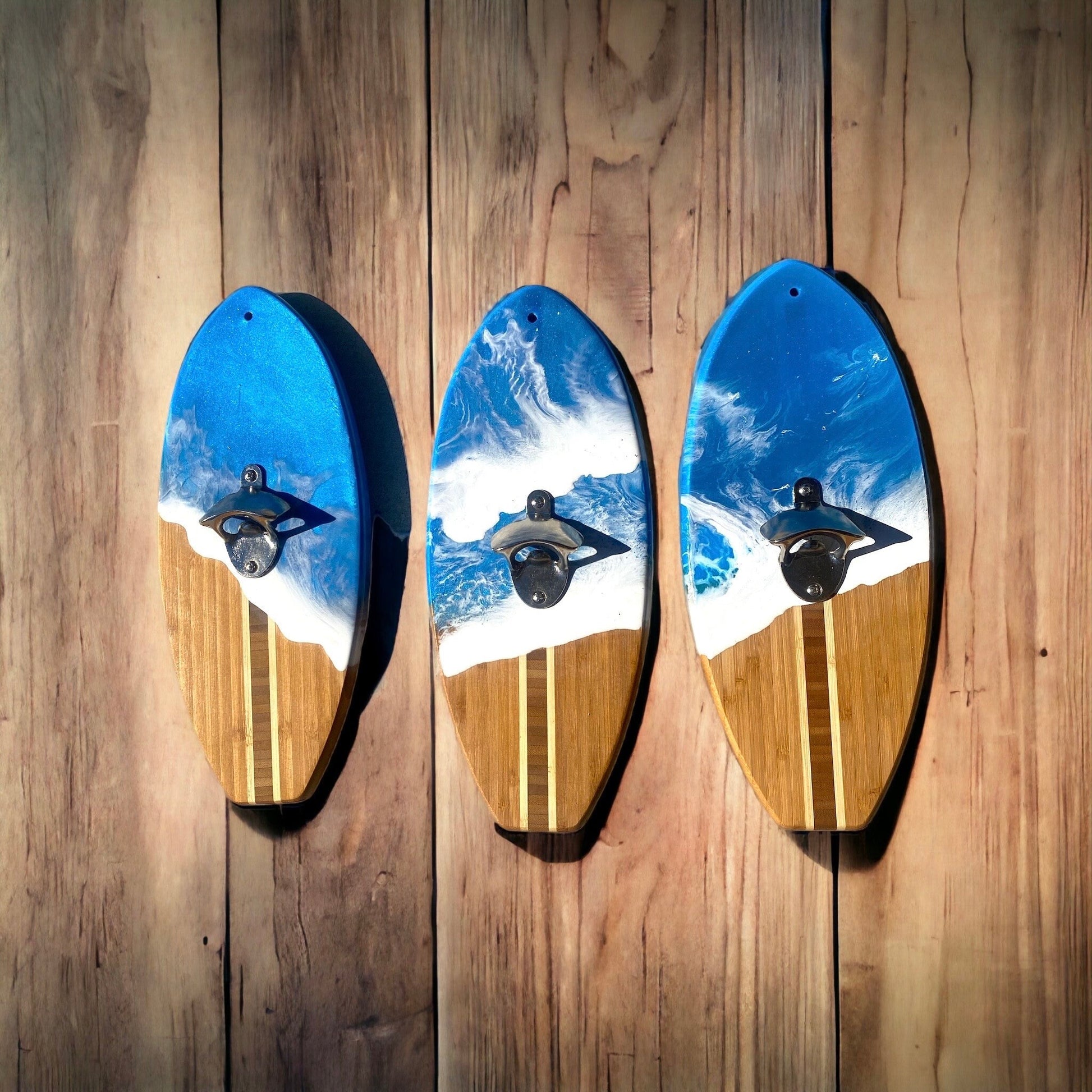 Handcrafted Mini Surfboard Ocean Resin Wave Bottle Opener
