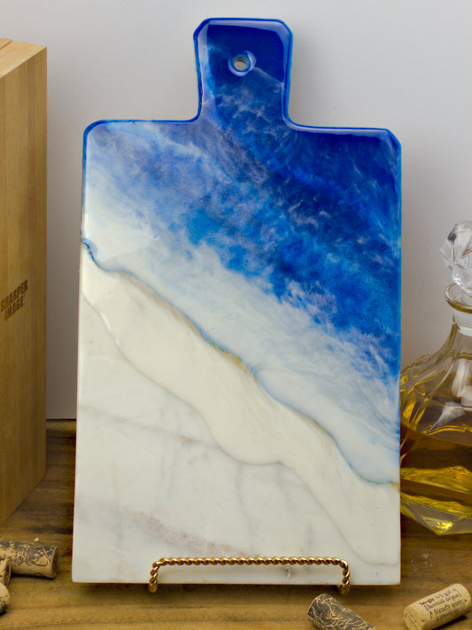 Ocean Resin Marble Cutting Board with handle - Omagoodness Art Shop