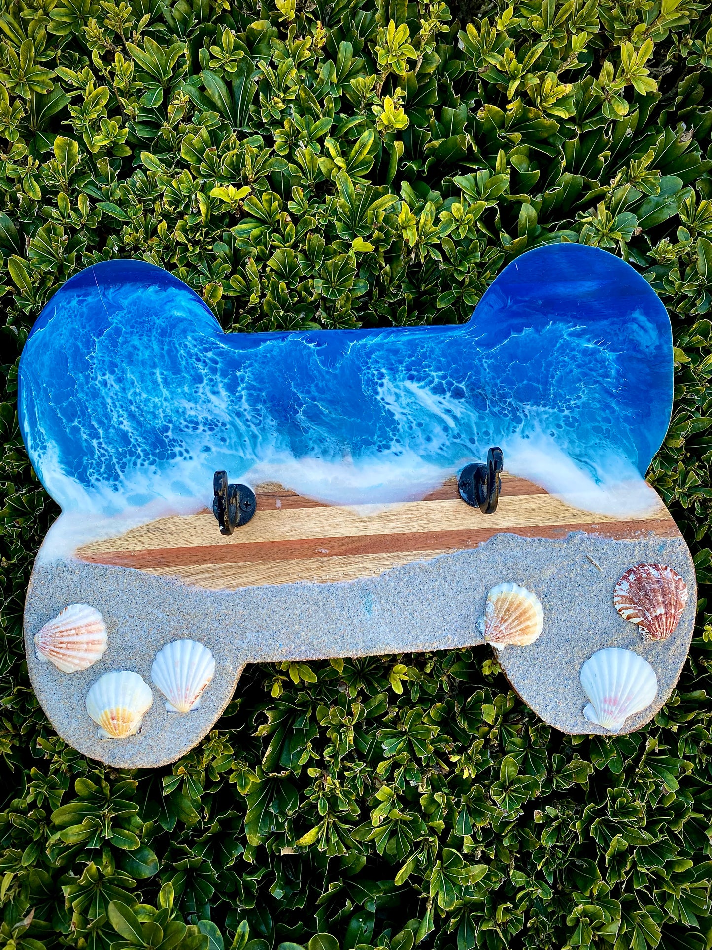 Ocean Resin Dog Collar Leash Holder - Omagoodness Art Shop
