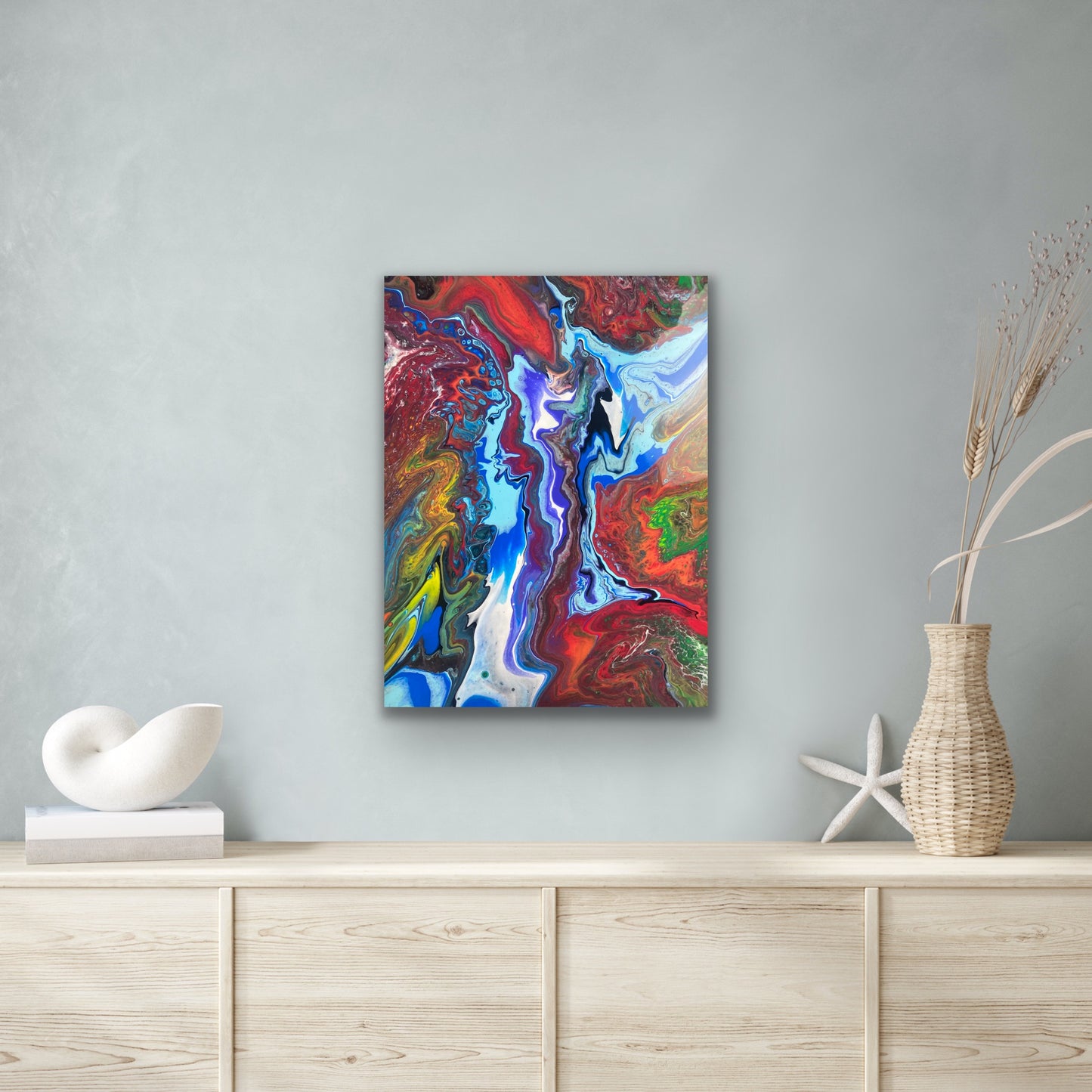 Beautiful Artwork | Handmade | Acrylic Pouring | Swipe Pour Technique | 20 x16 inch canvas - Omagoodness Art Shop