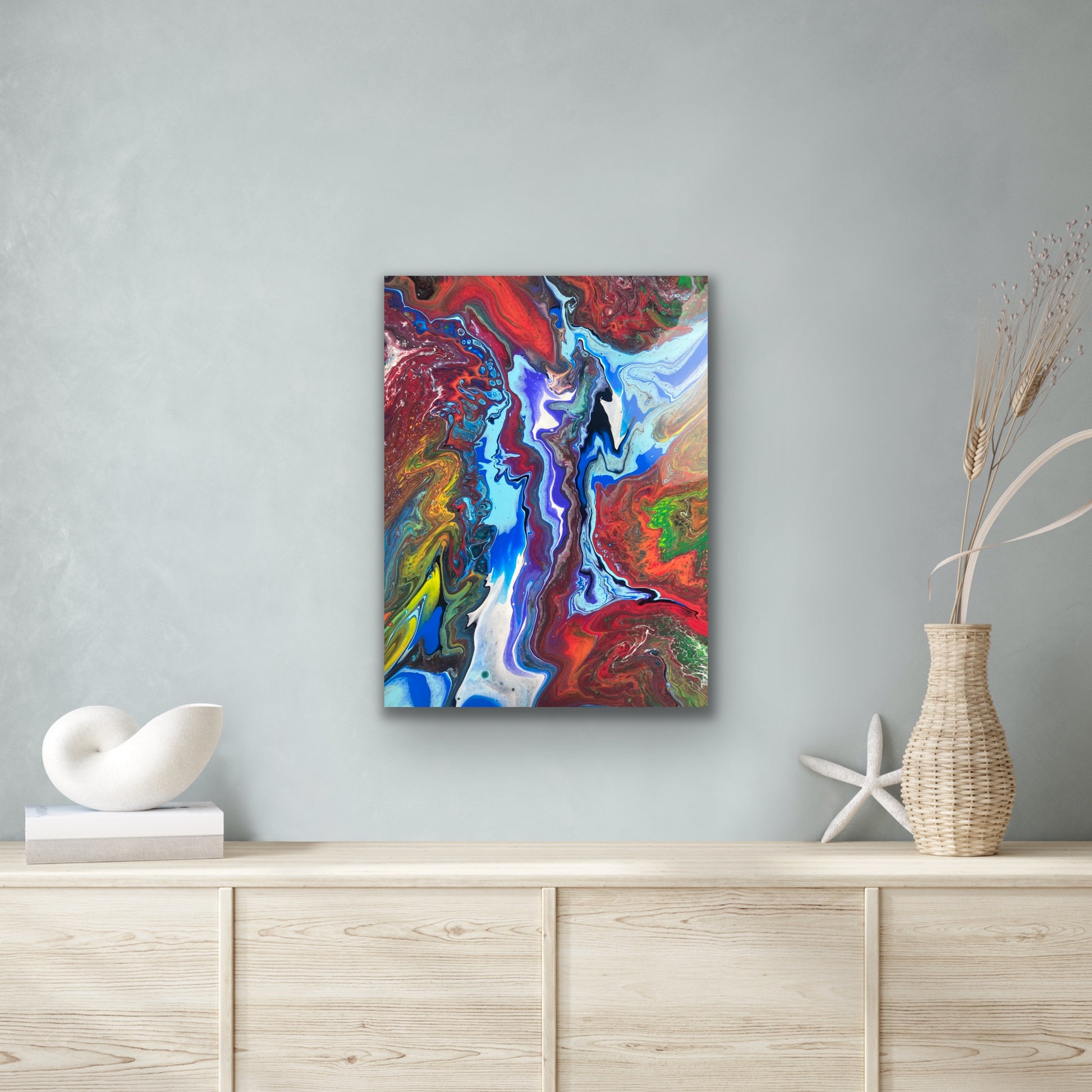 Beautiful Artwork | Handmade | Acrylic Pouring | Swipe Pour Technique | 20 x16 inch canvas - Omagoodness Art Shop