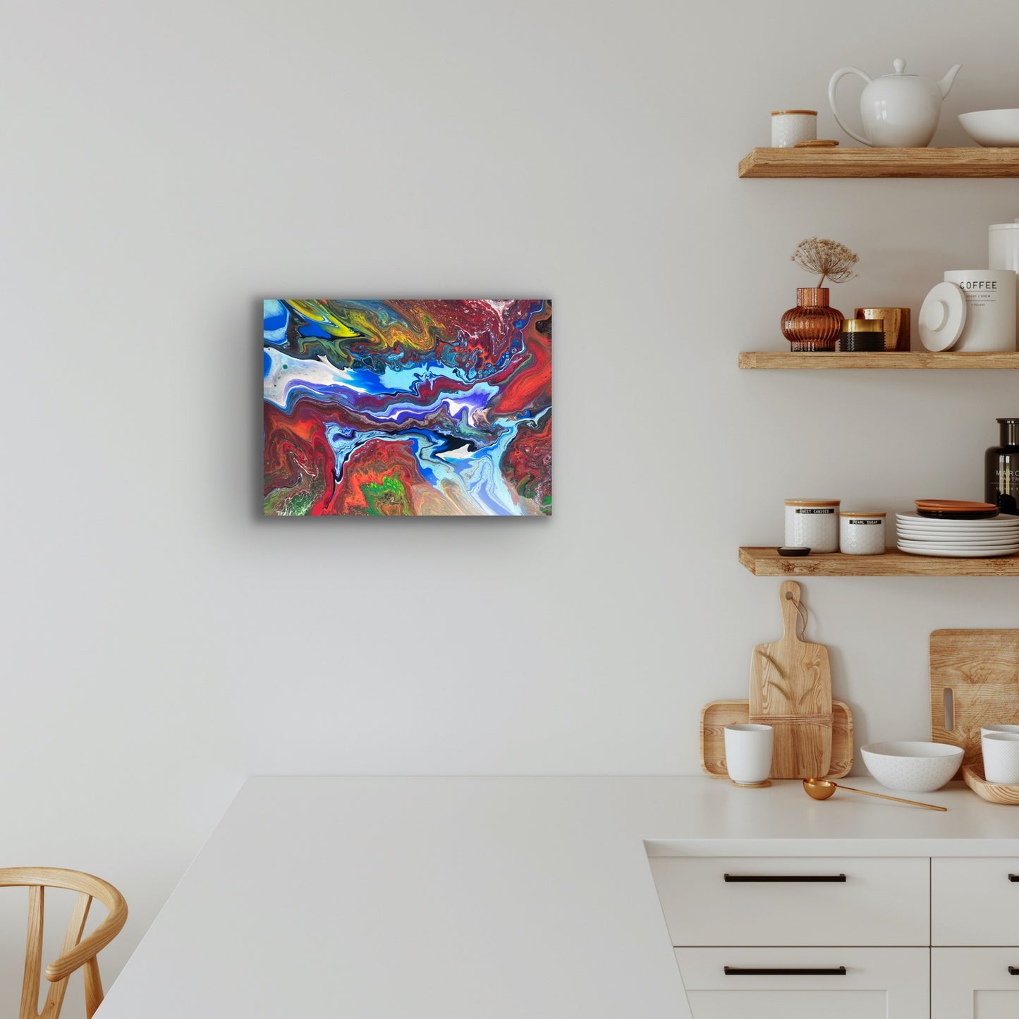 Beautiful Artwork | Handmade | Acrylic Pouring | Swipe Pour Technique | 20 x16 inch canvas - Omagoodness Art Shop