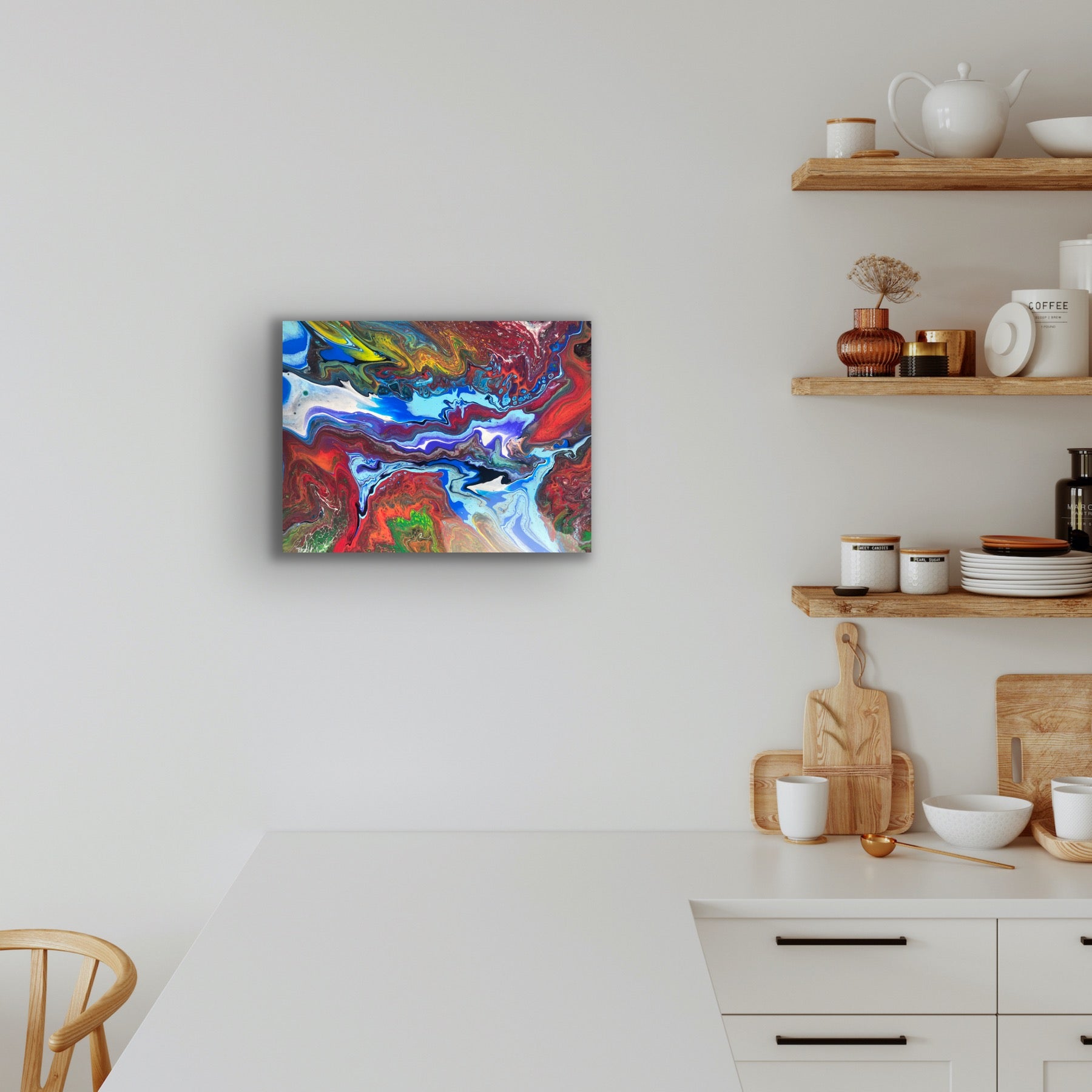 Beautiful Artwork | Handmade | Acrylic Pouring | Swipe Pour Technique | 20 x16 inch canvas - Omagoodness Art Shop
