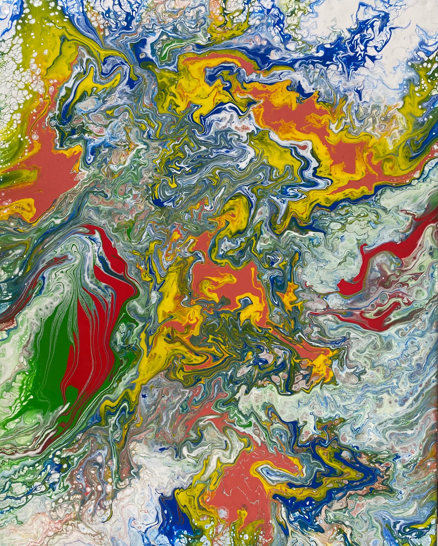 Beautiful Artwork | Handmade | Acrylic Pouring | Swipe Pour Technique | 20 x16 inch canvas - Omagoodness Art Shop