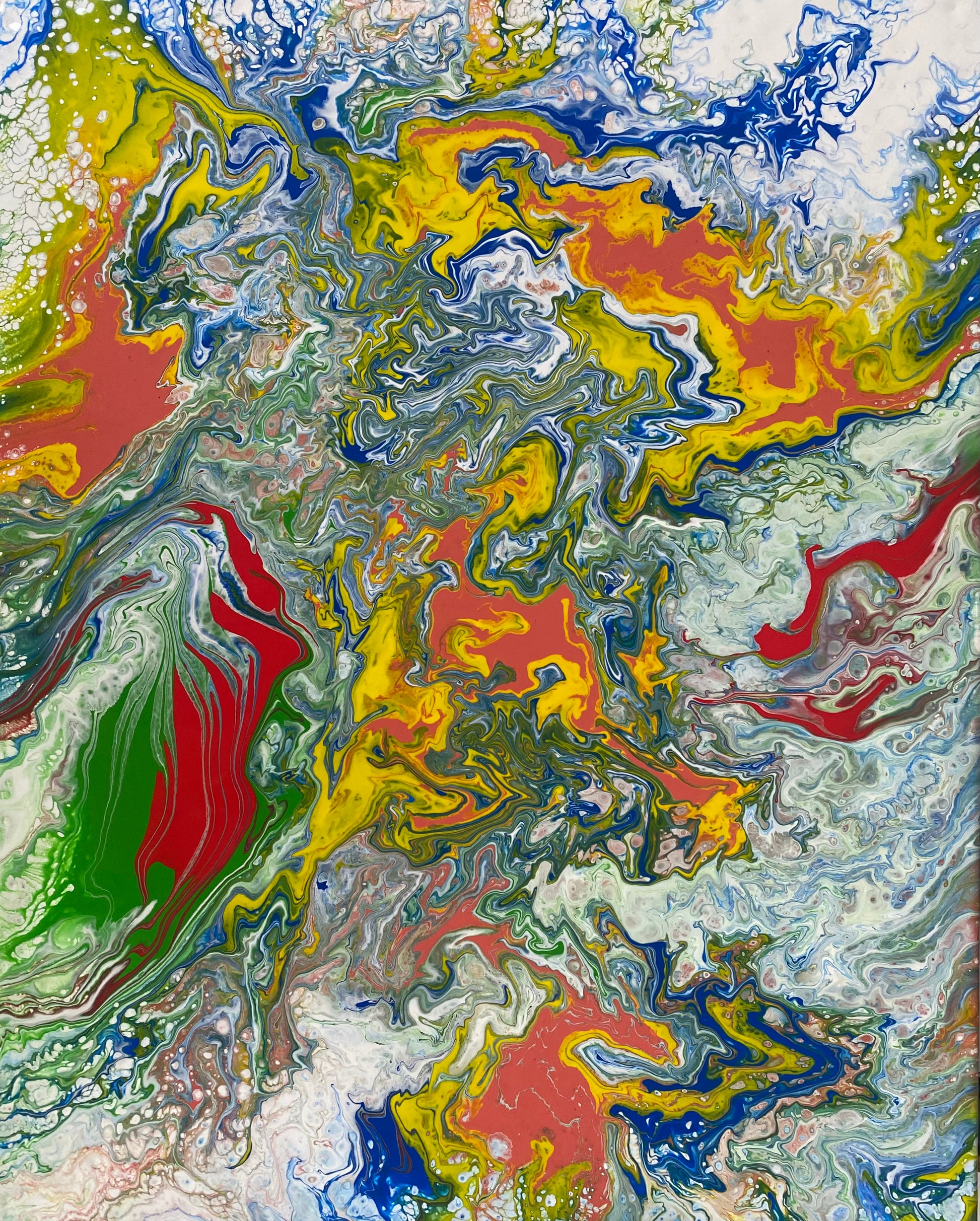 Beautiful Artwork | Handmade | Acrylic Pouring | Swipe Pour Technique | 20 x16 inch canvas - Omagoodness Art Shop