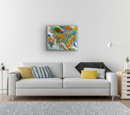 Beautiful Artwork | Handmade | Acrylic Pouring | Swipe Pour Technique | 20 x16 inch canvas - Omagoodness Art Shop