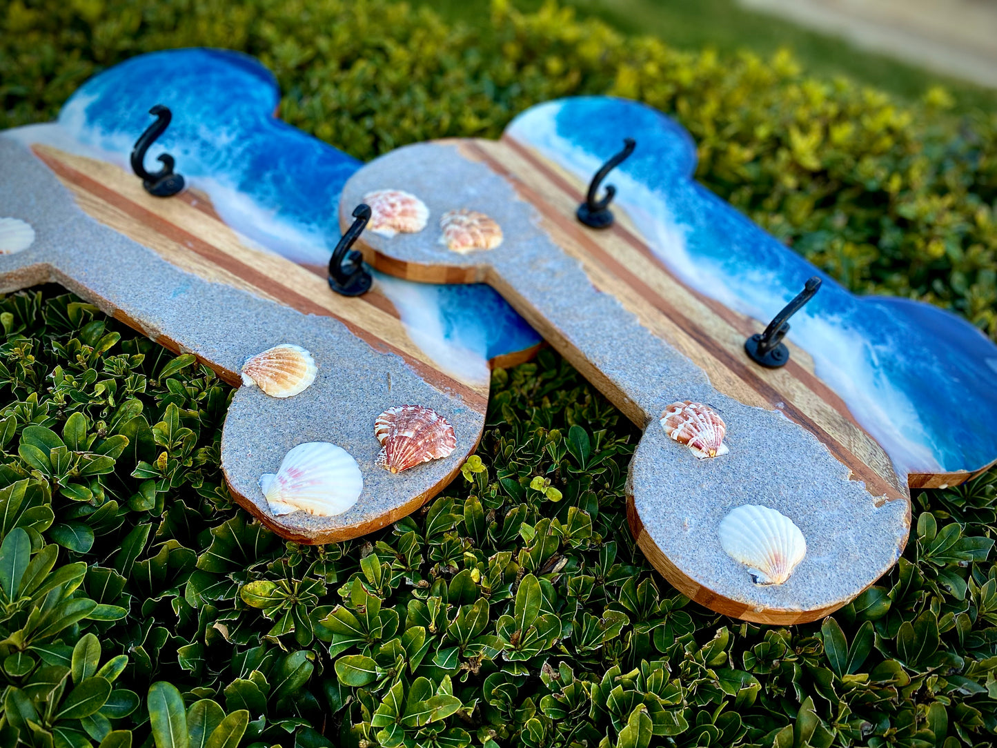 Ocean Resin Dog Collar Leash Holder - Omagoodness Art Shop