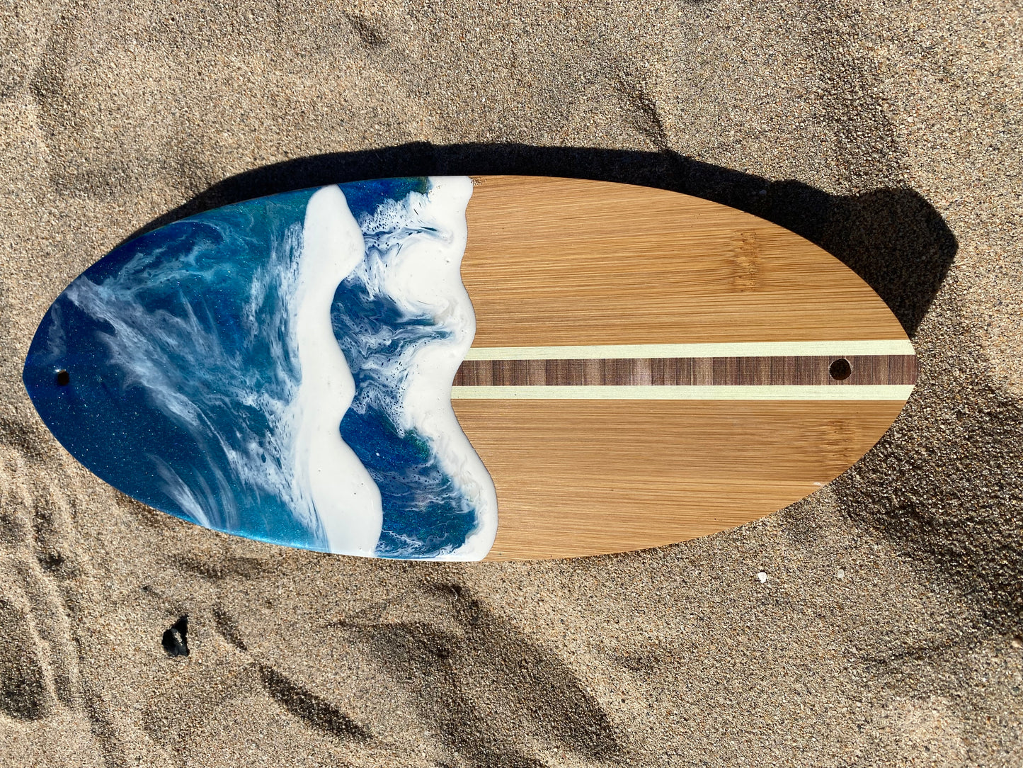 Handmade Mini Surfboard Shaped Charcuterie Board - Ride the Wave of Flavor!