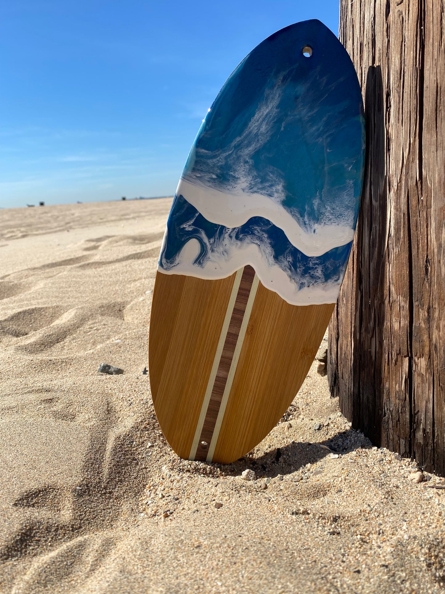 Handmade Mini Surfboard Shaped Charcuterie Board - Ride the Wave of Flavor!