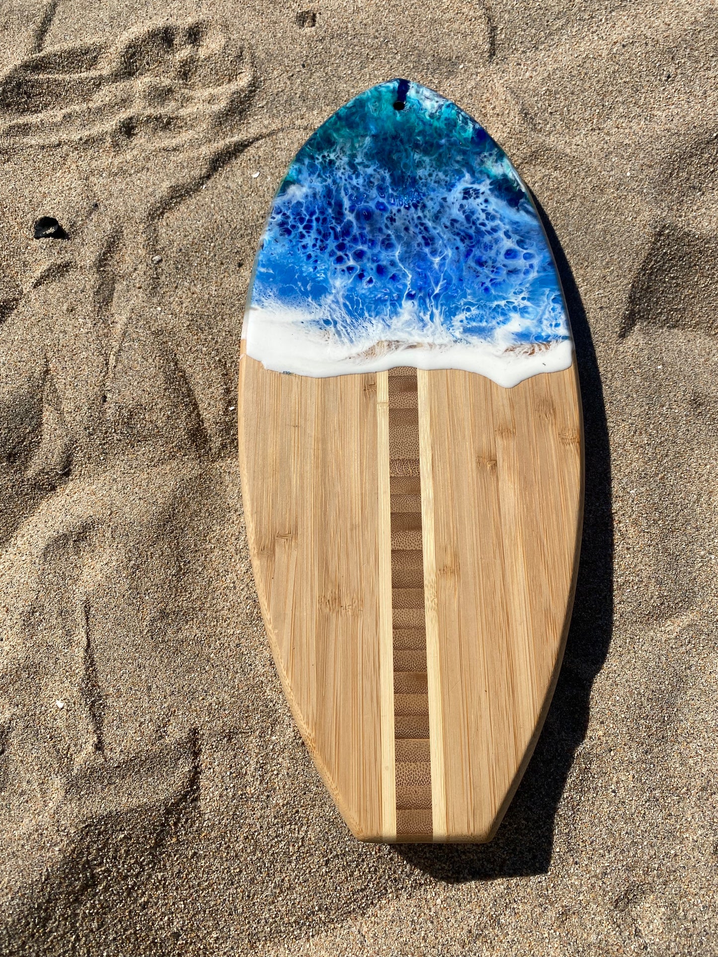 Handmade Mini Surfboard Shaped Charcuterie Board - Ride the Wave of Flavor!