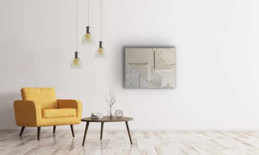 Minimalist Aesthetic Decor | Minimalist Art | Textured Painting | Modern Decor  (Beige) - Omagoodness Art Shop