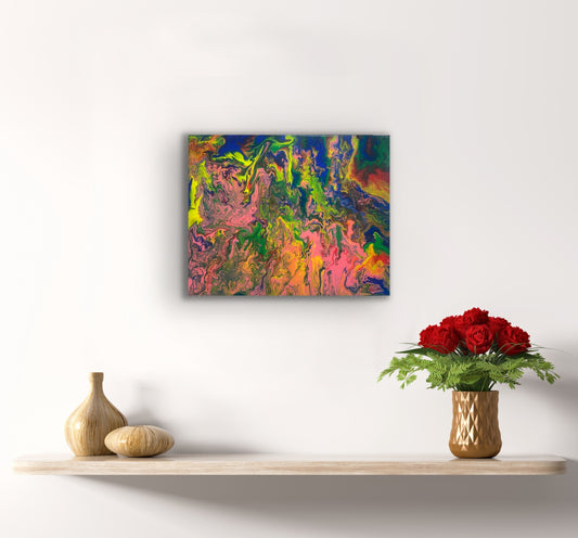 Beautiful Artwork | Handmade | Acrylic Pouring | Swipe Pour Technique | 20 x16 inch canvas - Omagoodness Art Shop