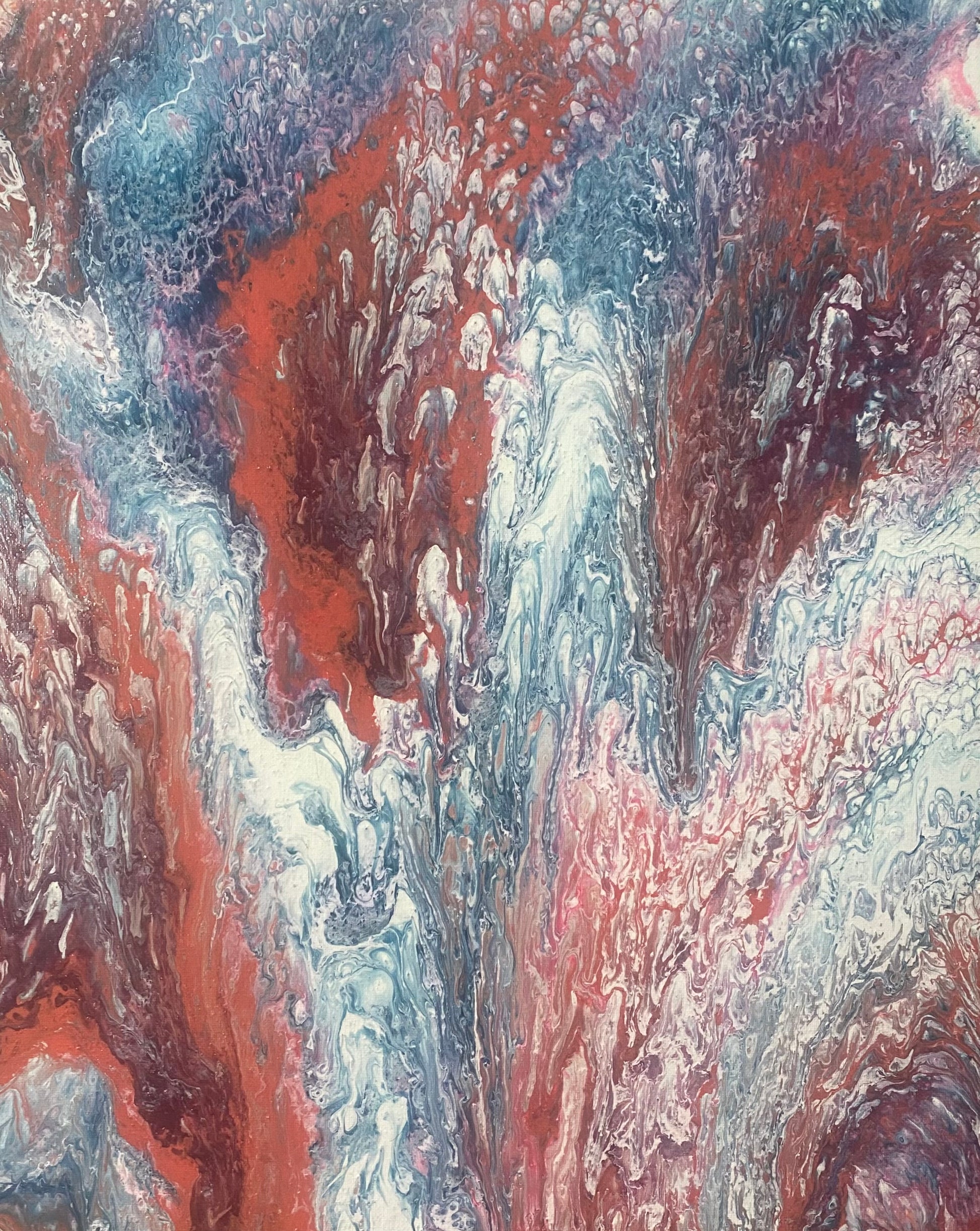 Beautiful Artwork | Handmade | Acrylic Pouring | Swipe Pour Technique | 20 x16 inch canvas - Omagoodness Art Shop