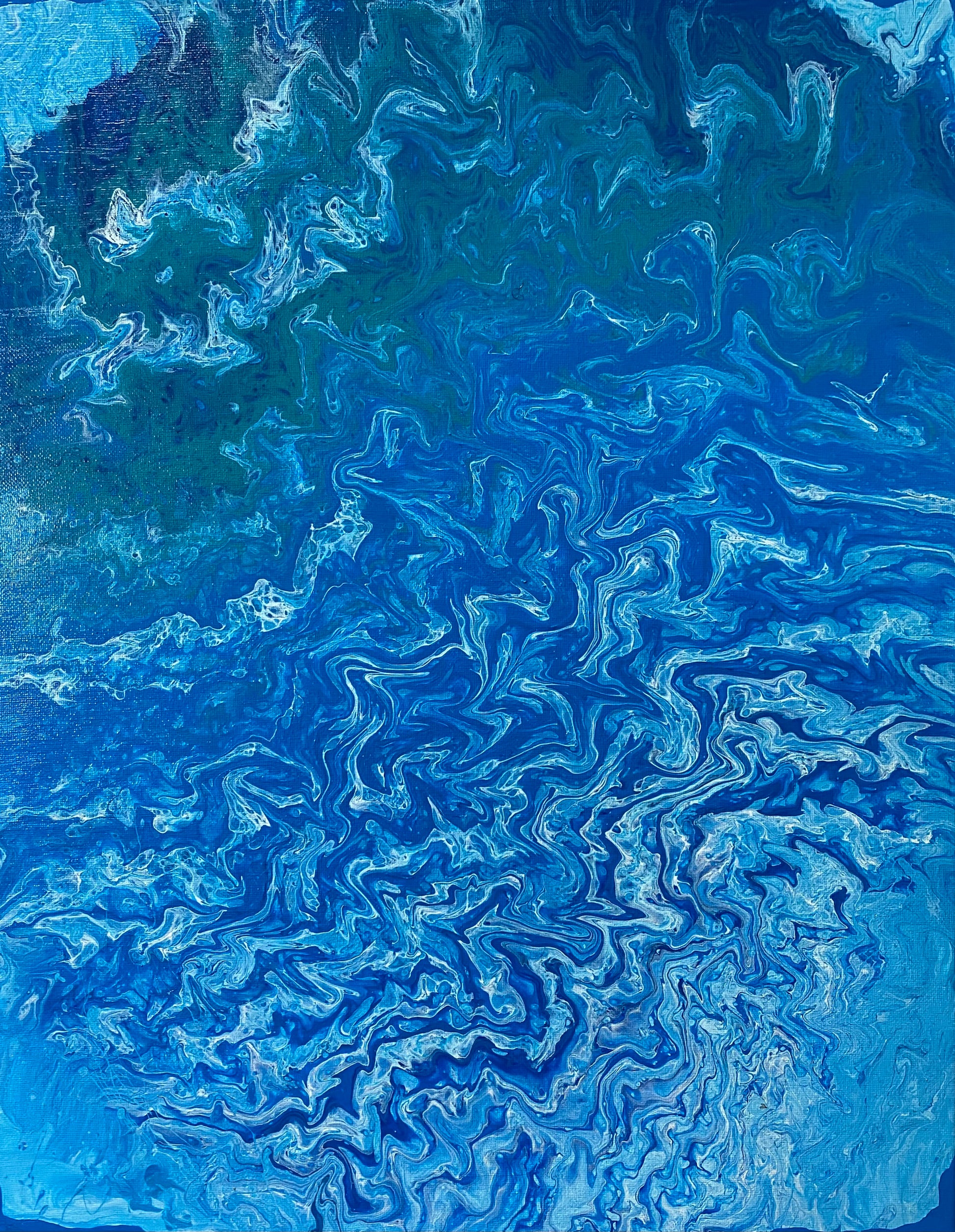 Beautiful Artwork | Handmade | Acrylic Pouring | Swipe Pour Technique | 20 x16 inch canvas - Omagoodness Art Shop