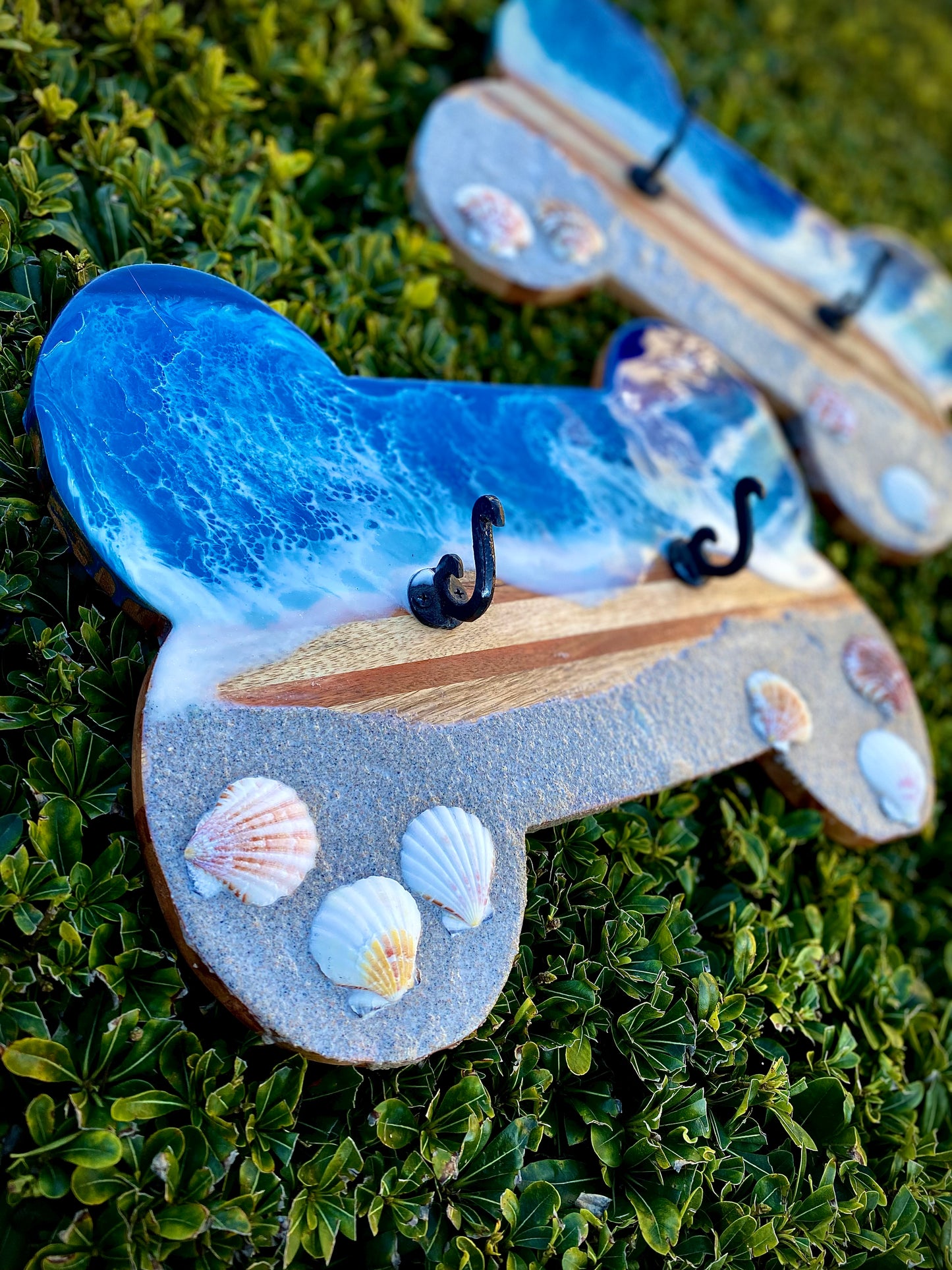 Ocean Resin Dog Collar Leash Holder - Omagoodness Art Shop