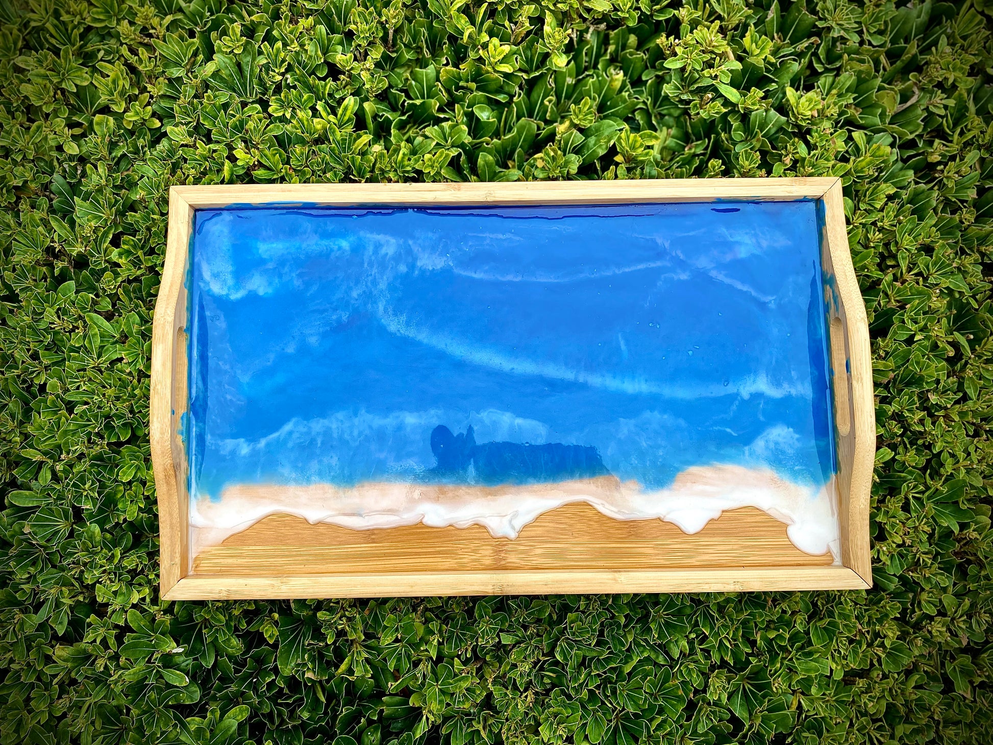 Ocean Resin Serving Tray - Omagoodness Art Shop