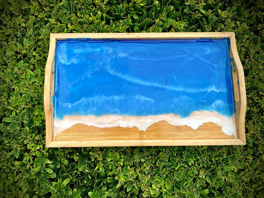 Ocean Resin Serving Tray - Omagoodness Art Shop