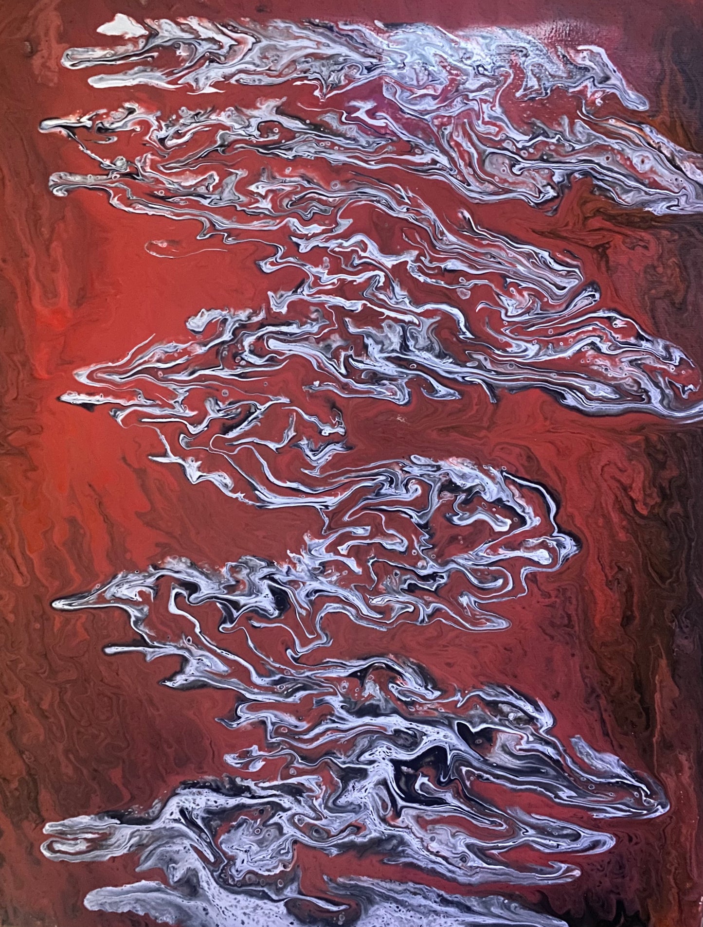 Beautiful Artwork | Handmade | Acrylic Pouring | Swipe Pour Technique | 20 x16 inch canvas - Omagoodness Art Shop